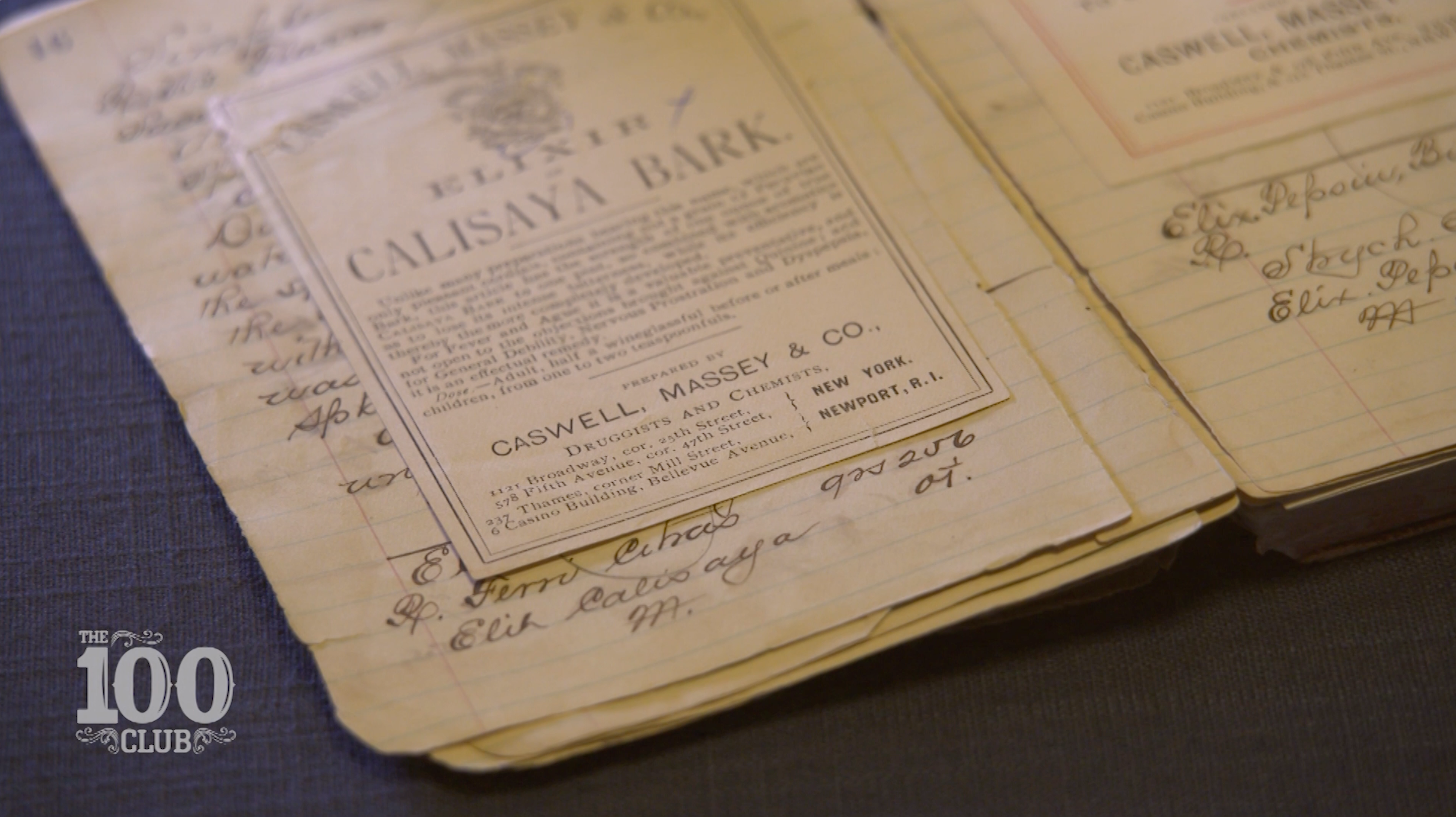 Archival Recipe notebook from Caswell-Massey