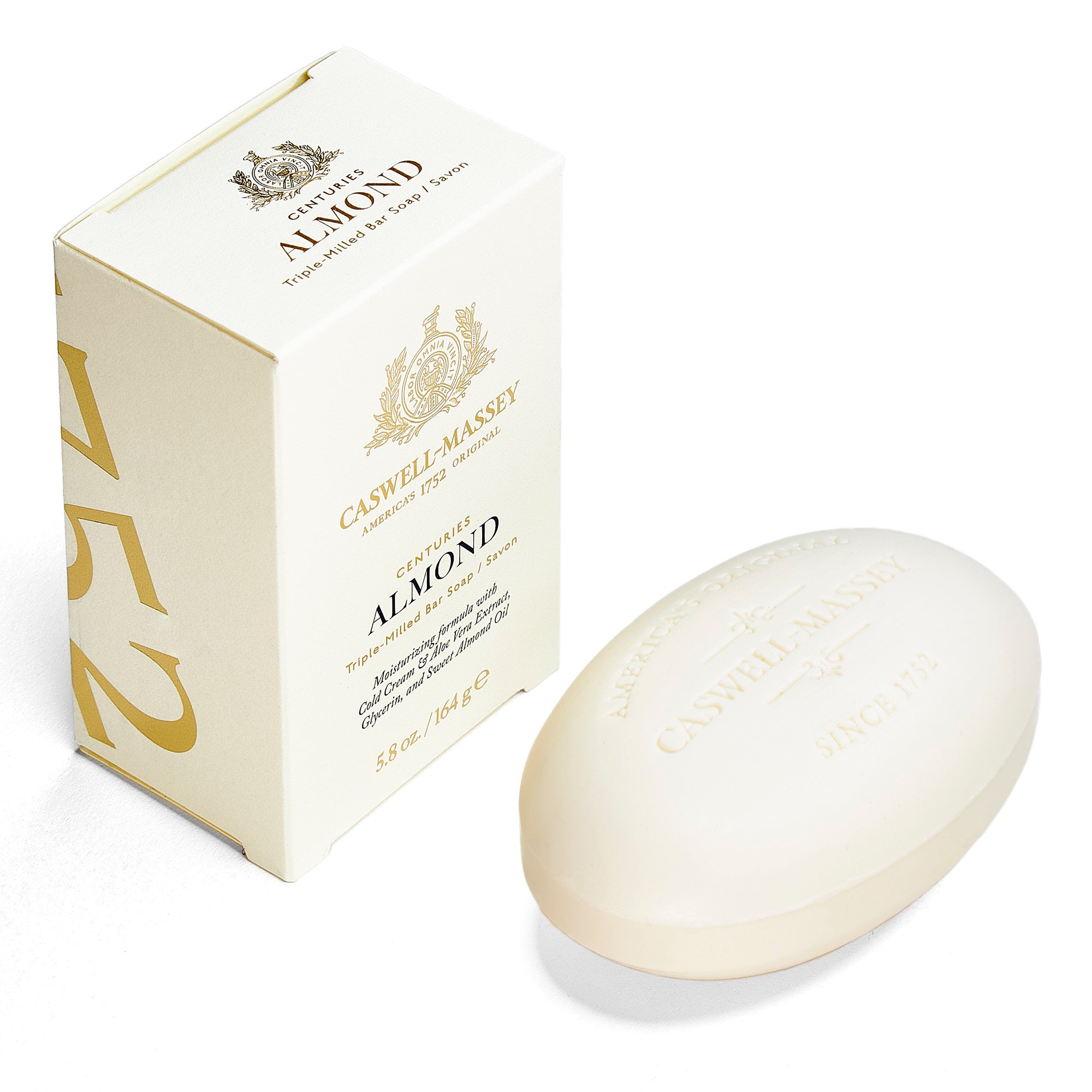 Caswell-Massey Almond Bar Soap, white bar soap