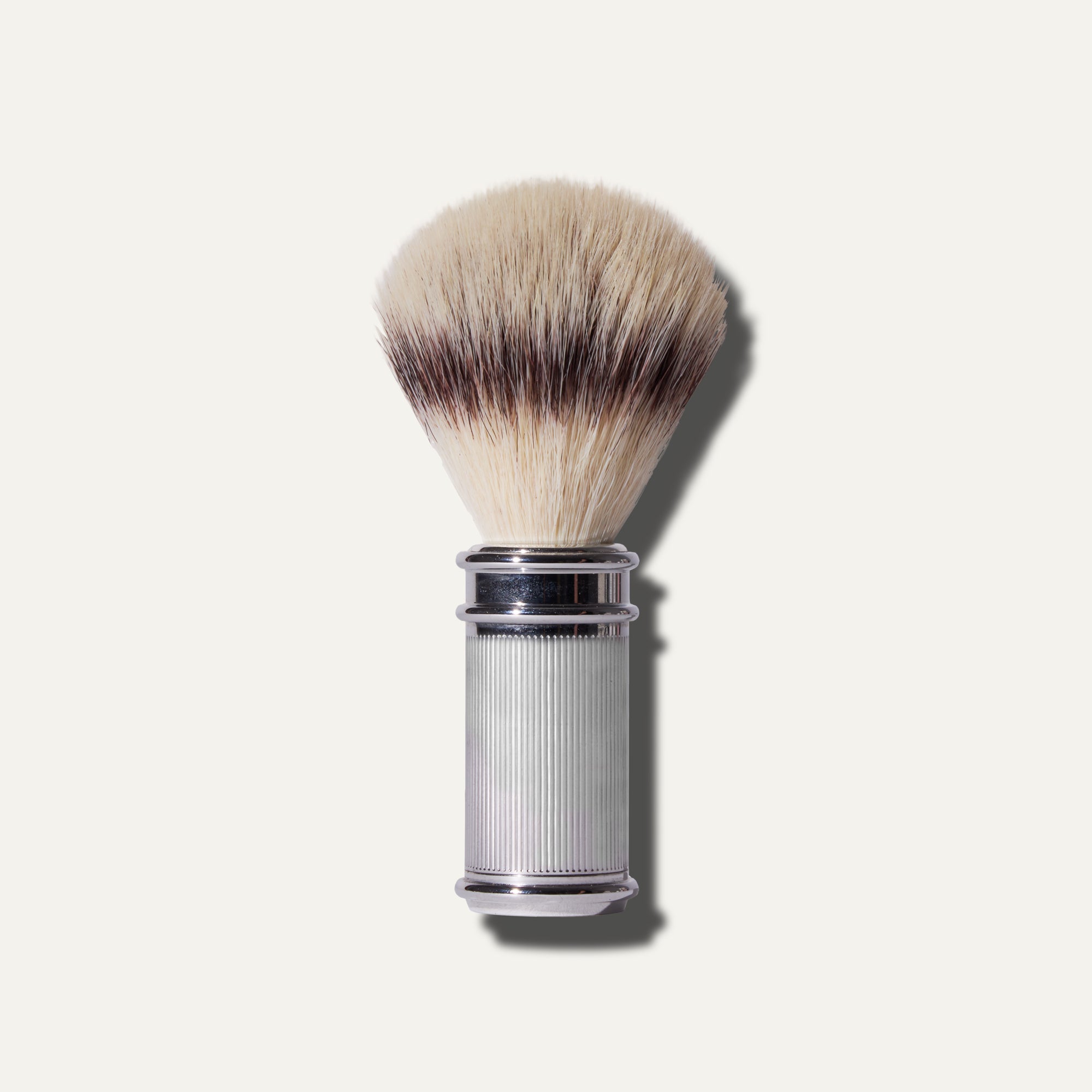 Ribbed Chrome Shave Brush Mens Hard Goods Caswell-Massey®