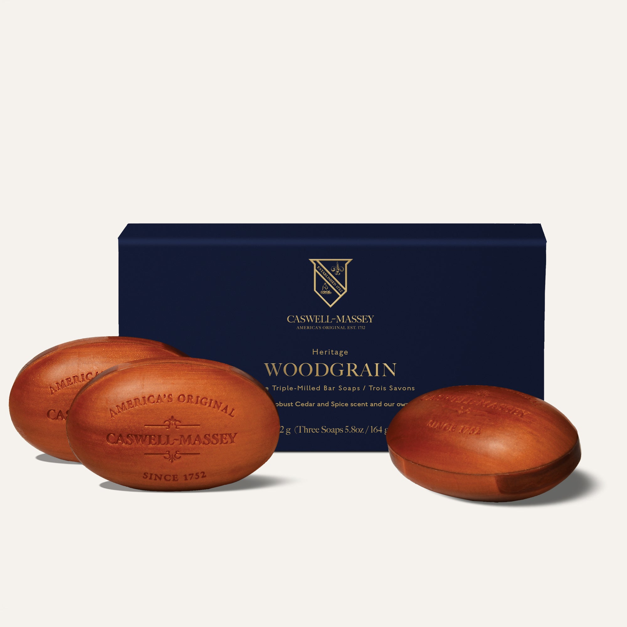 Woodgrain Sandalwood Bar Soap Bar Soap Caswell-Massey® 3-Soap Set