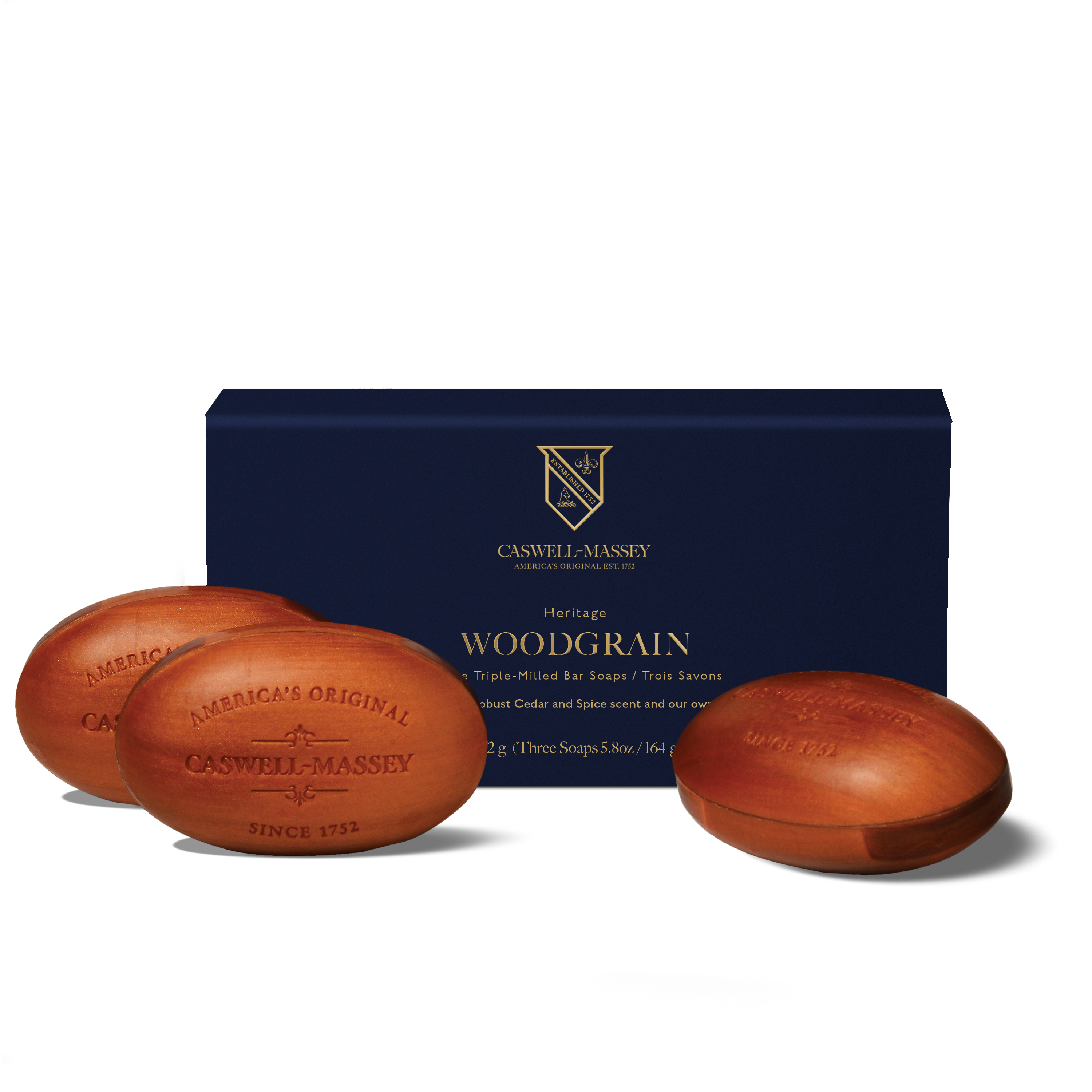 Woodgrain Sandalwood Bar Soap Bar Soap Caswell-Massey® 3-Soap Set