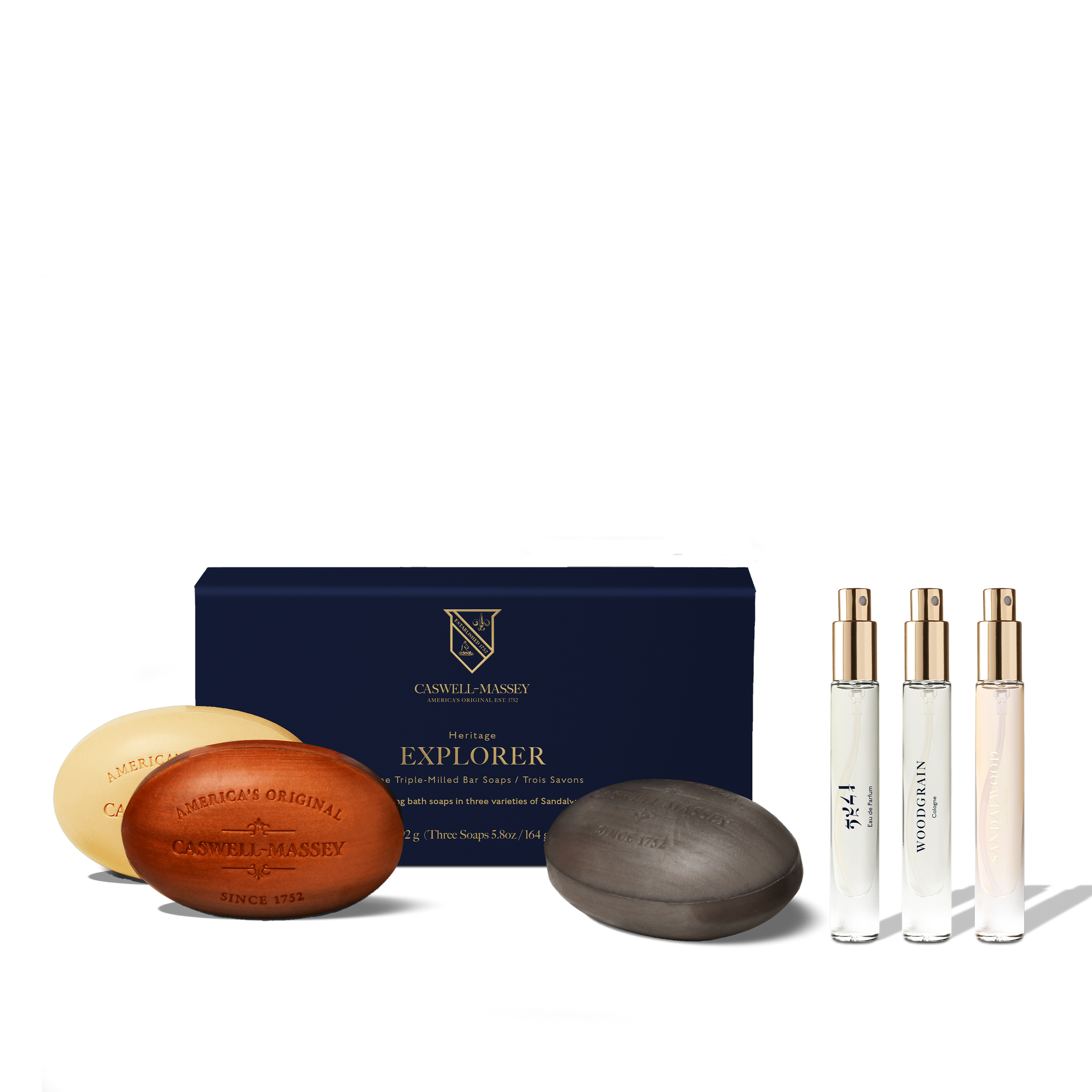 Dapper Duo of Trios: Discovery Fragrance Set + Three-Soap Set