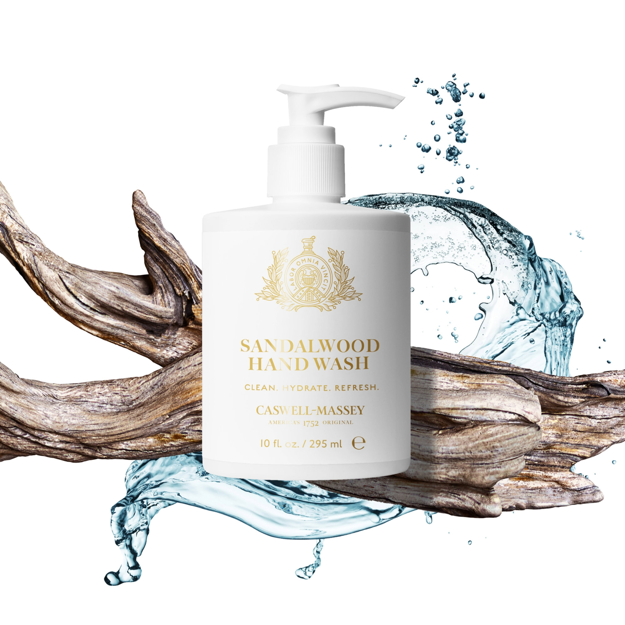 Caswell-Massey® Sandalwood Hand Wash shown with sandalwood