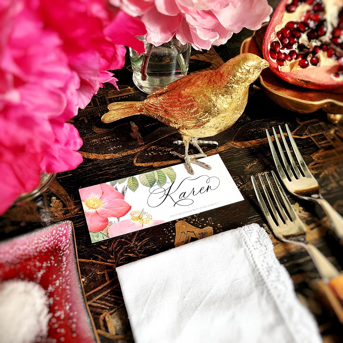 Rose Garden - Place Cards - Laydown