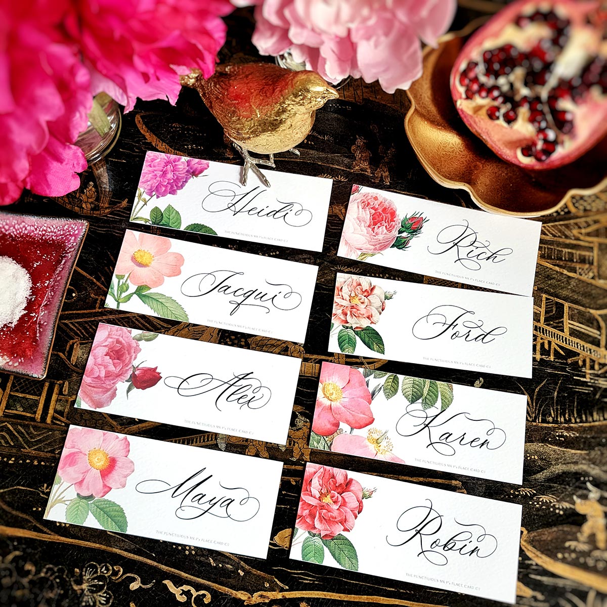 Rose Garden - Place Cards - Laydown
