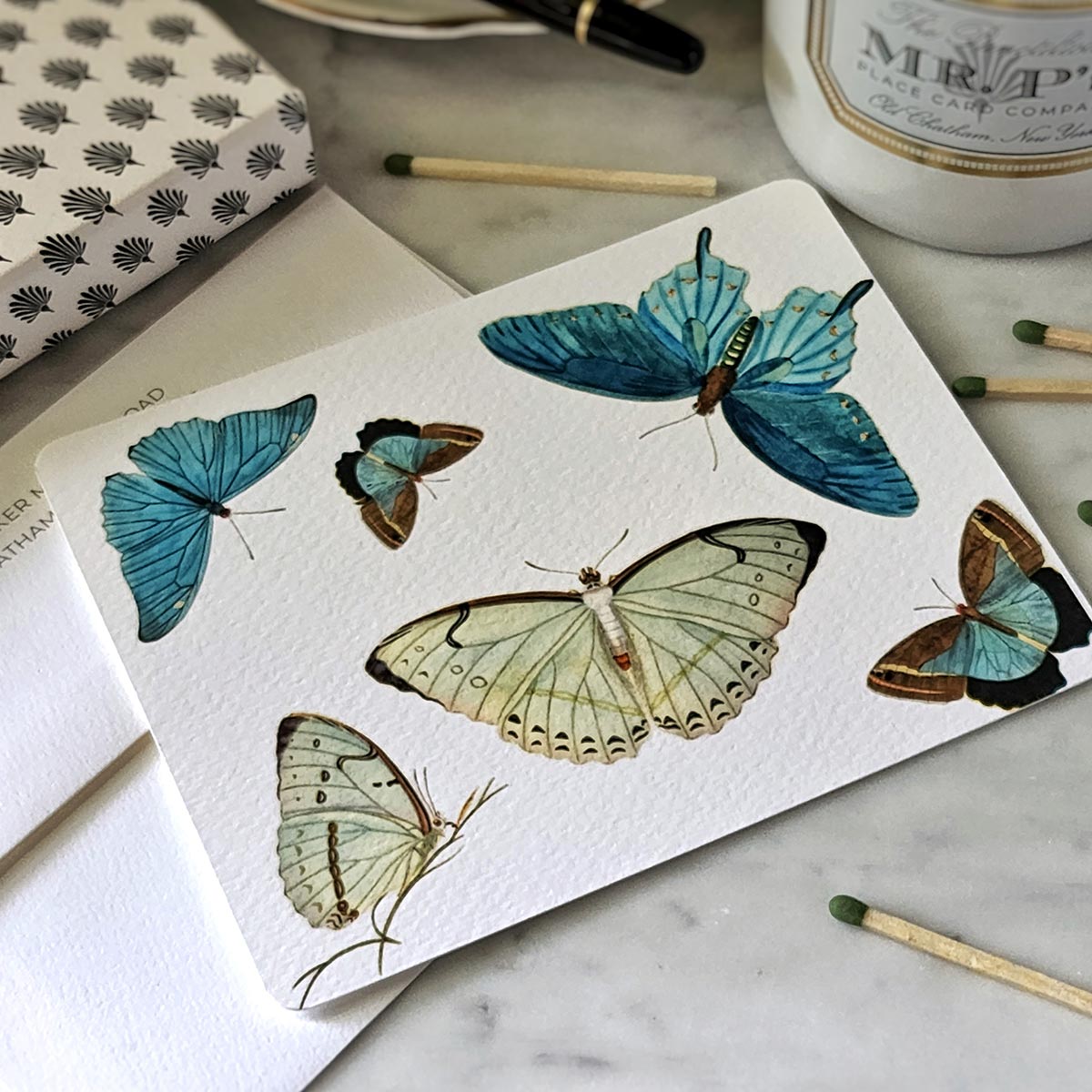 Blue Butterflies - Pack of Note Cards