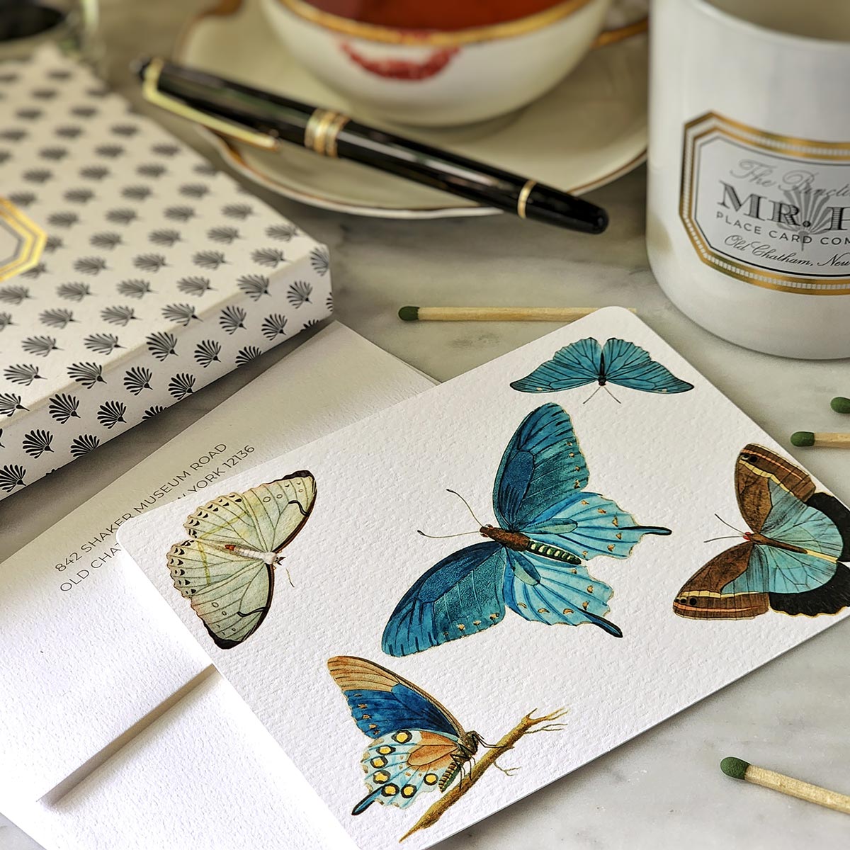 Blue Butterflies - Pack of Note Cards