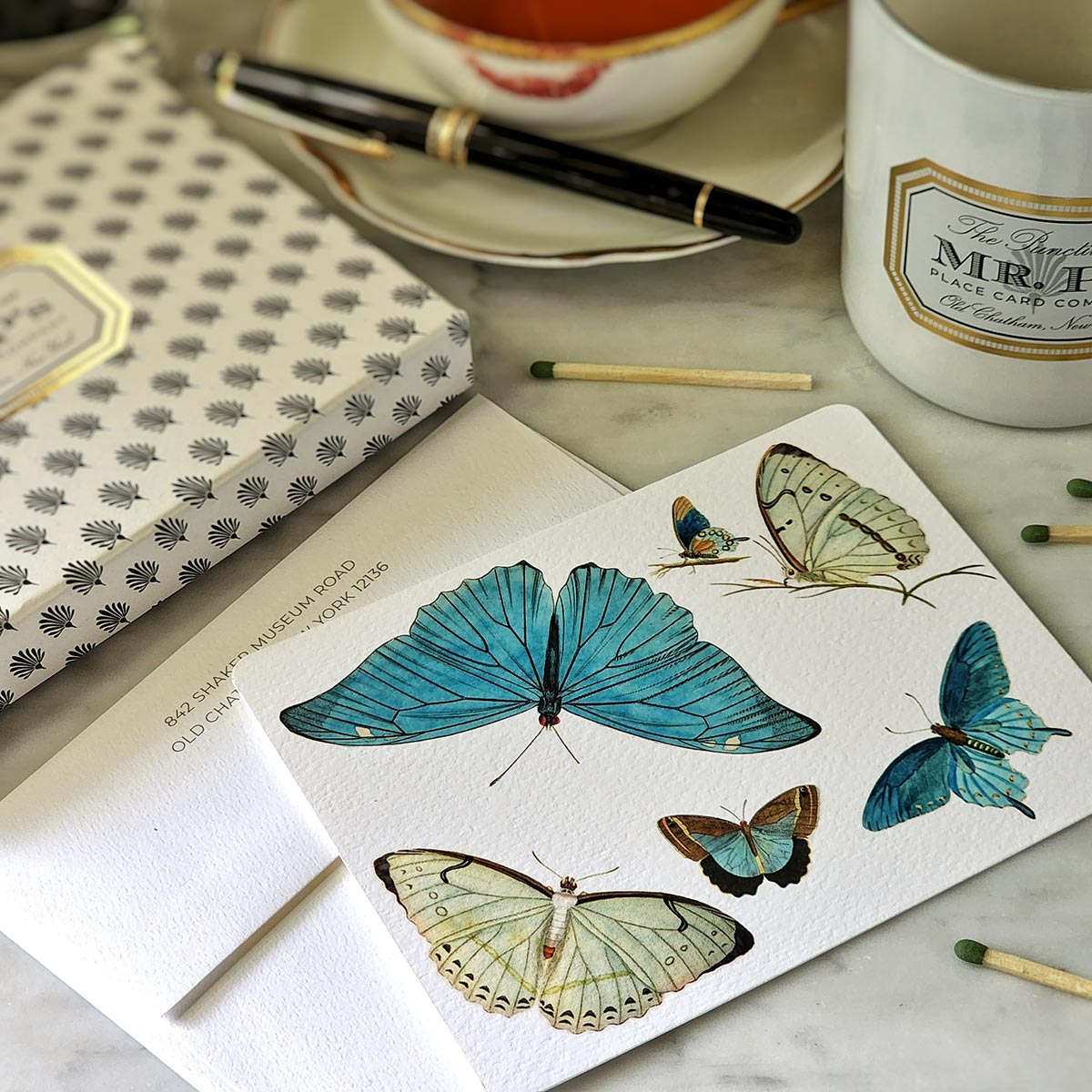 Blue Butterflies - Pack of Note Cards