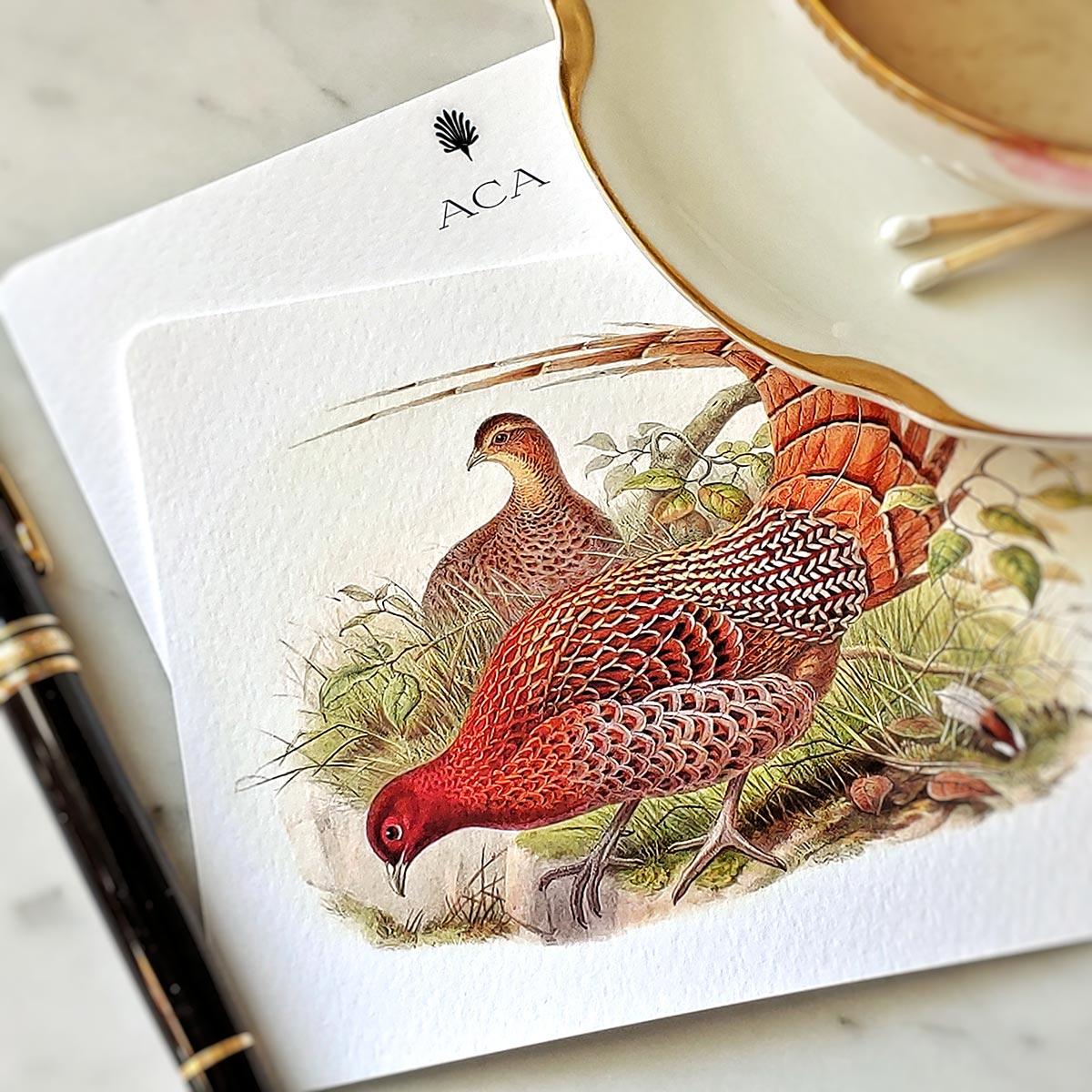 Fiery Pheasants - Pack of Note Cards