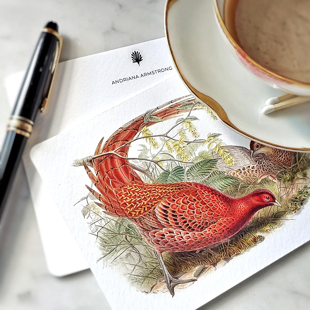 Fiery Pheasants - Pack of Note Cards