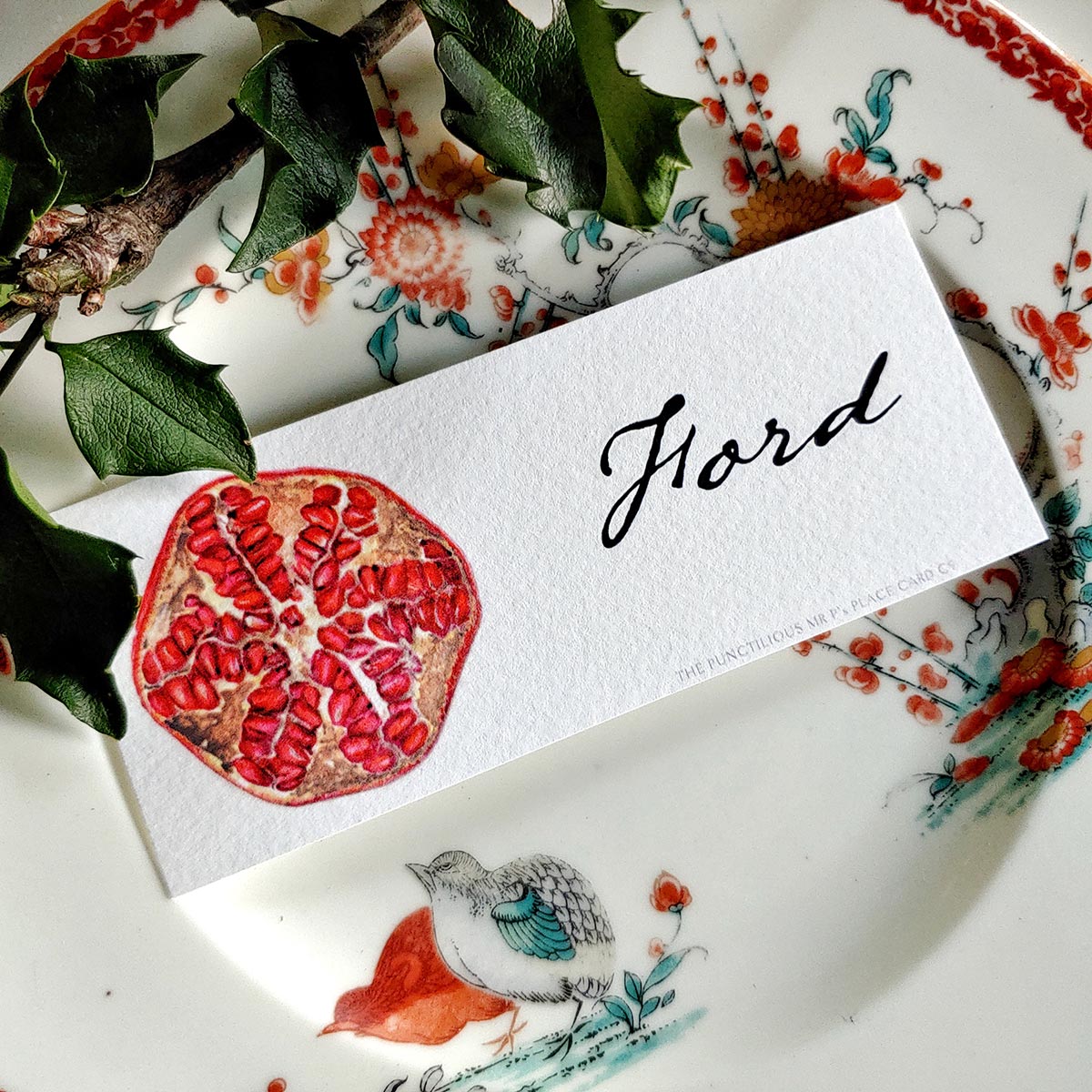 Pomegranate - Place Cards - Laydown