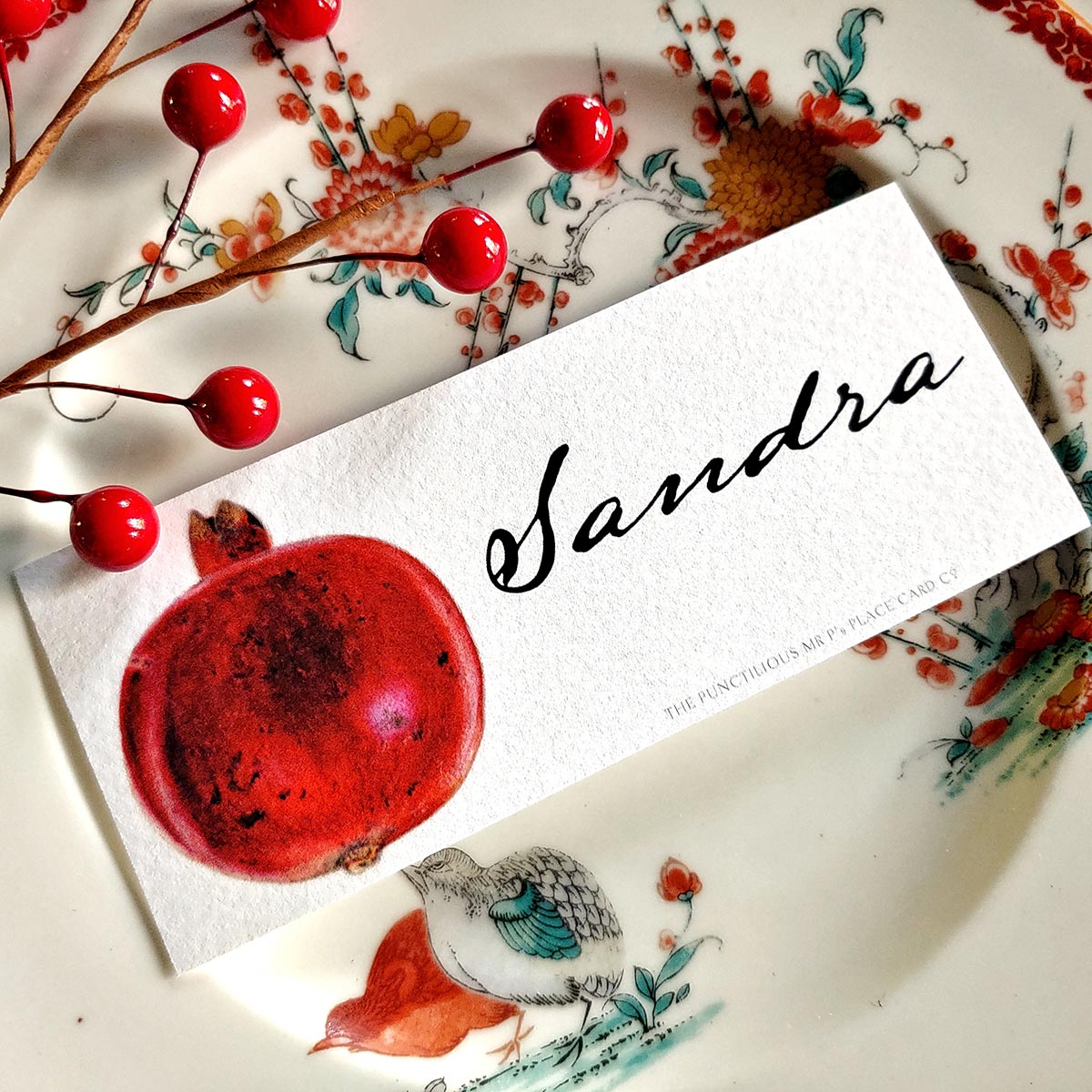 Pomegranate - Place Cards - Laydown