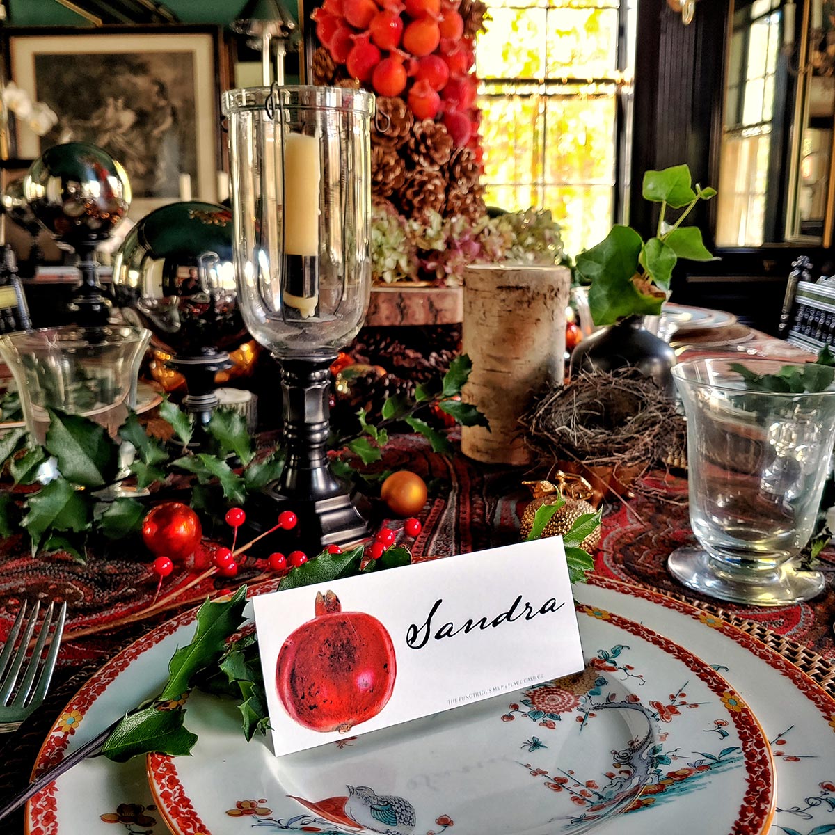 Pomegranate - Place Cards - Laydown