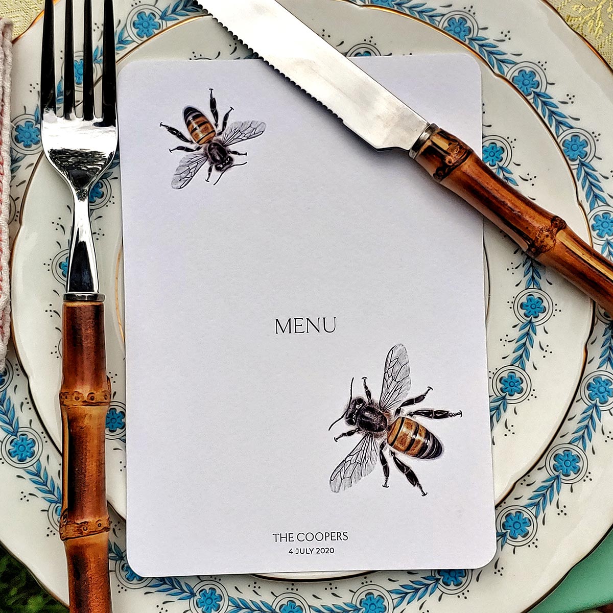 Bees - Place Cards - Upright