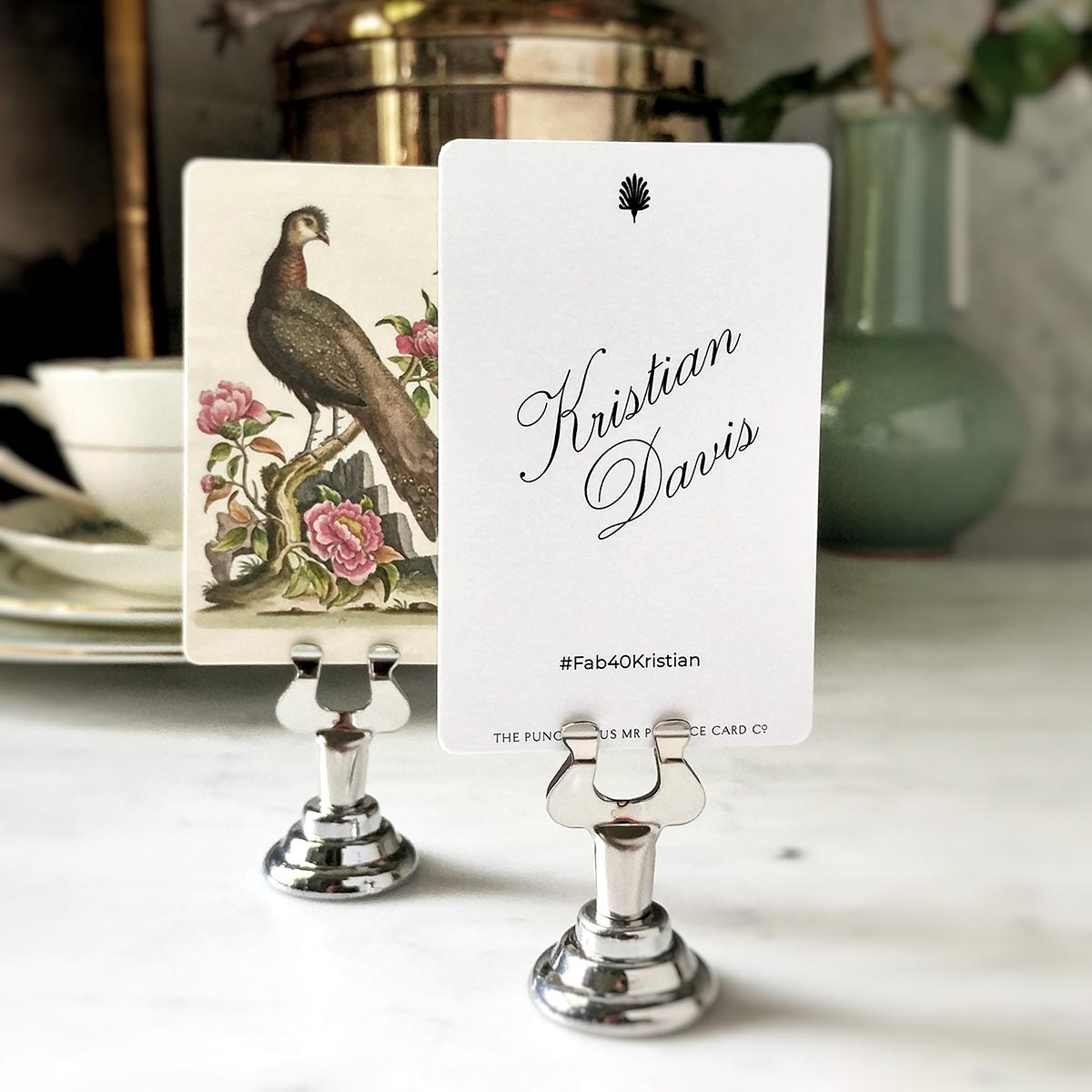 Fanciful Pheasants - Place Cards - Upright