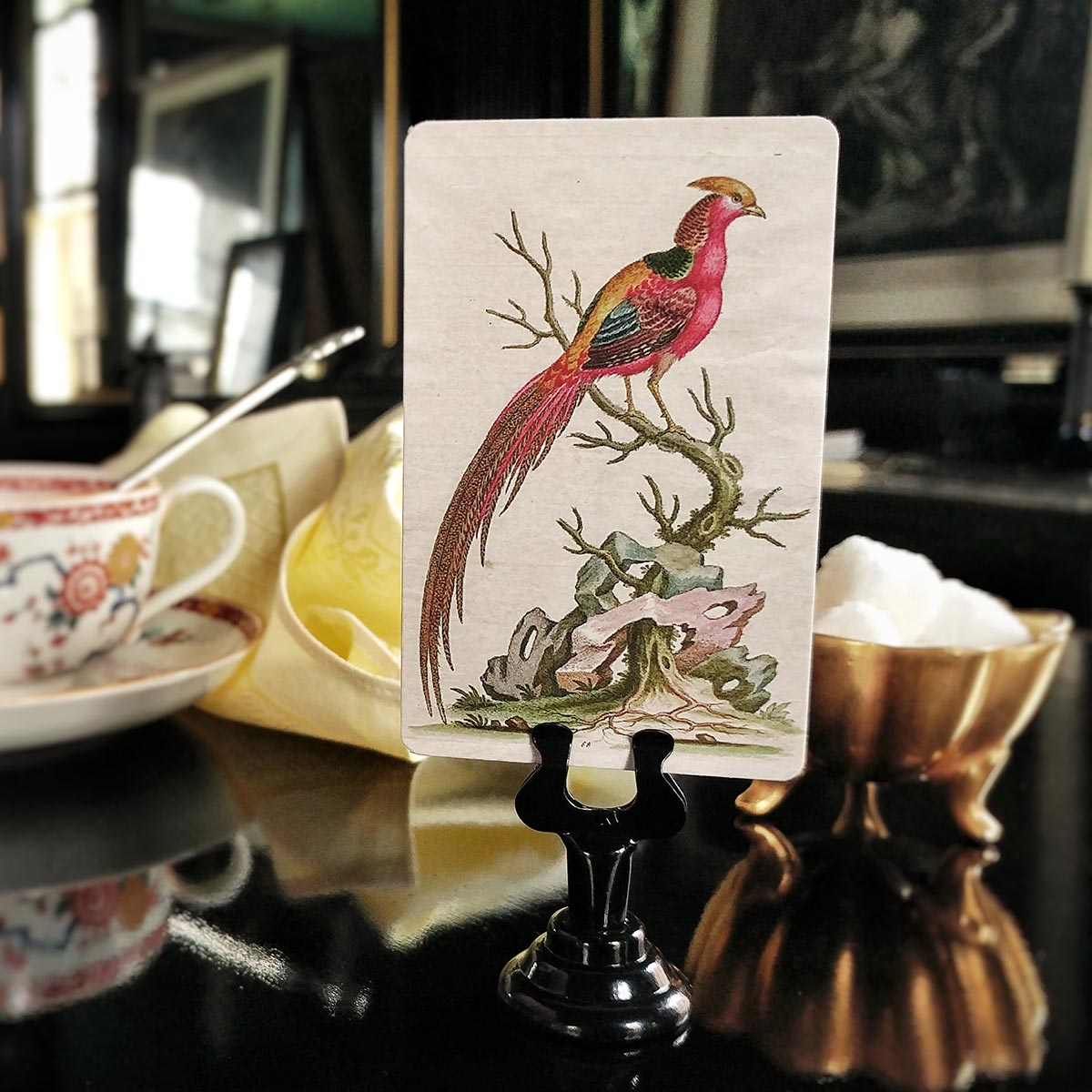Fanciful Pheasants - Place Cards - Upright