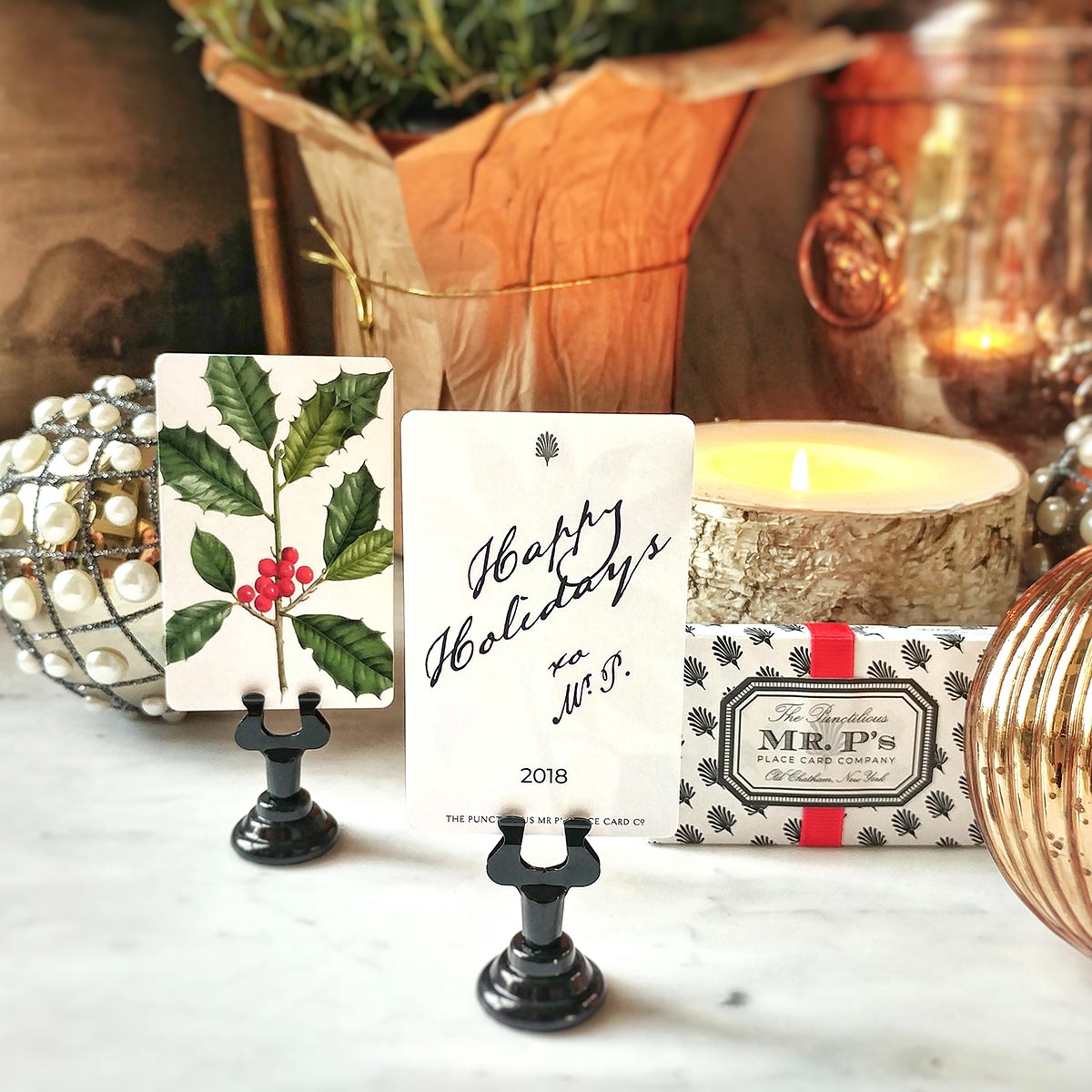 Holly - Place Cards - Upright