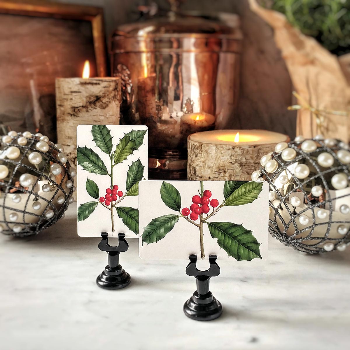 Holly - Place Cards - Upright