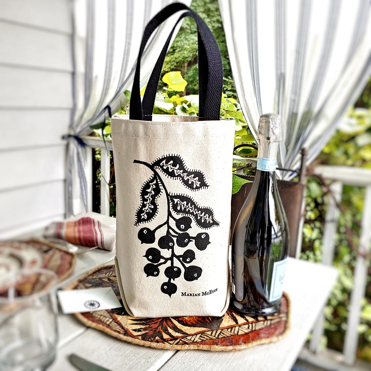 Marian McEvoy: 4 Bottle Tote Bag