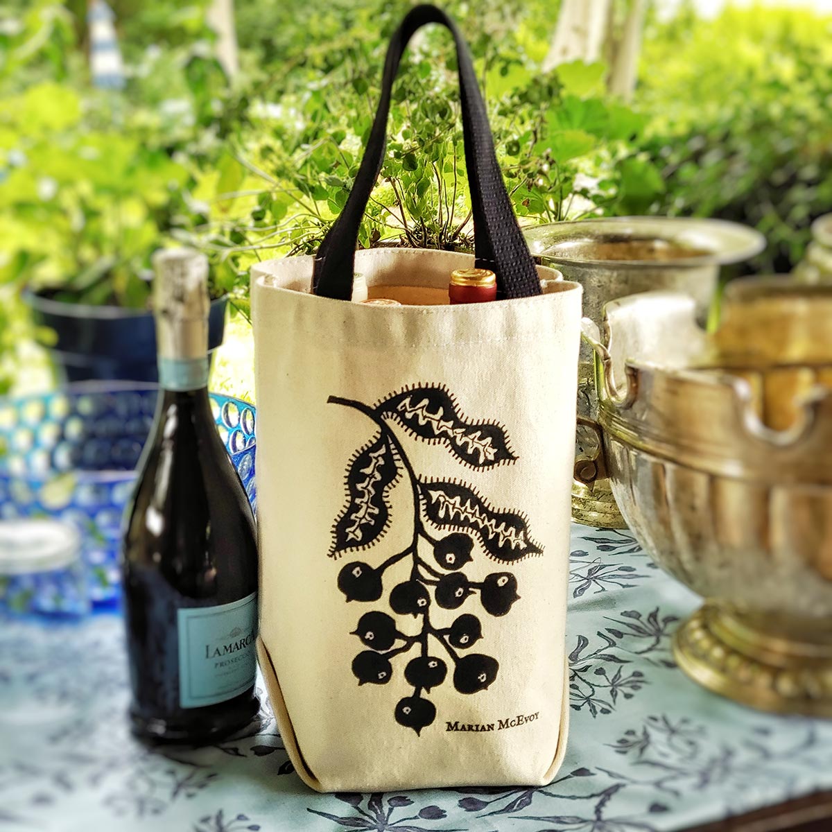 Marian McEvoy: 4 Bottle Tote Bag