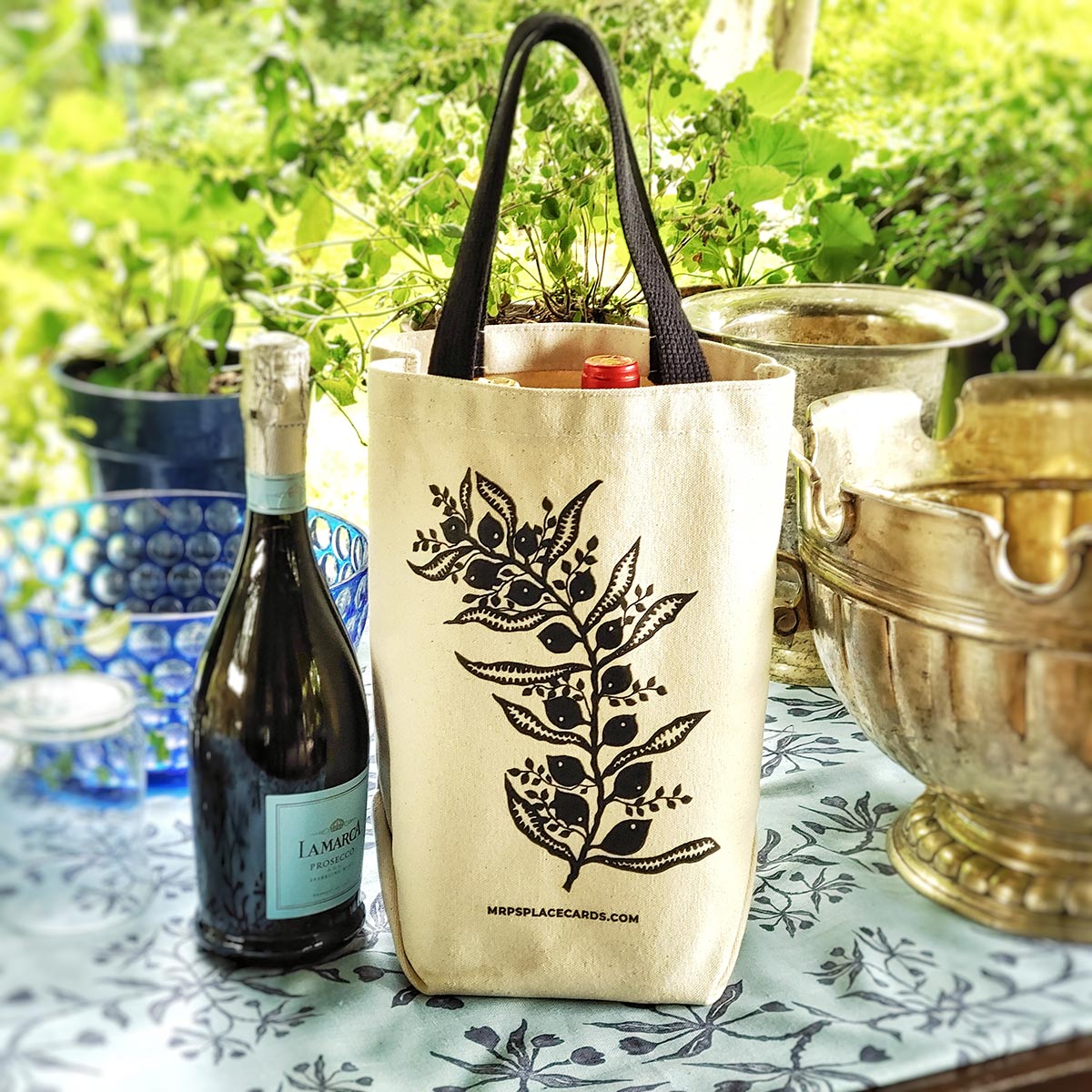 Marian McEvoy: 4 Bottle Tote Bag
