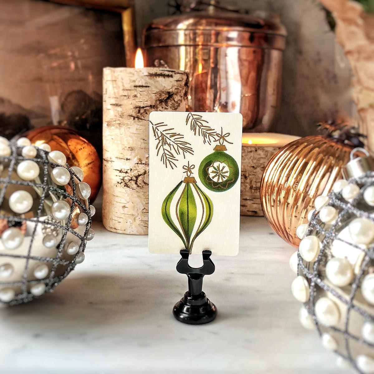Mid-Century Baubles - Place Cards - Upright