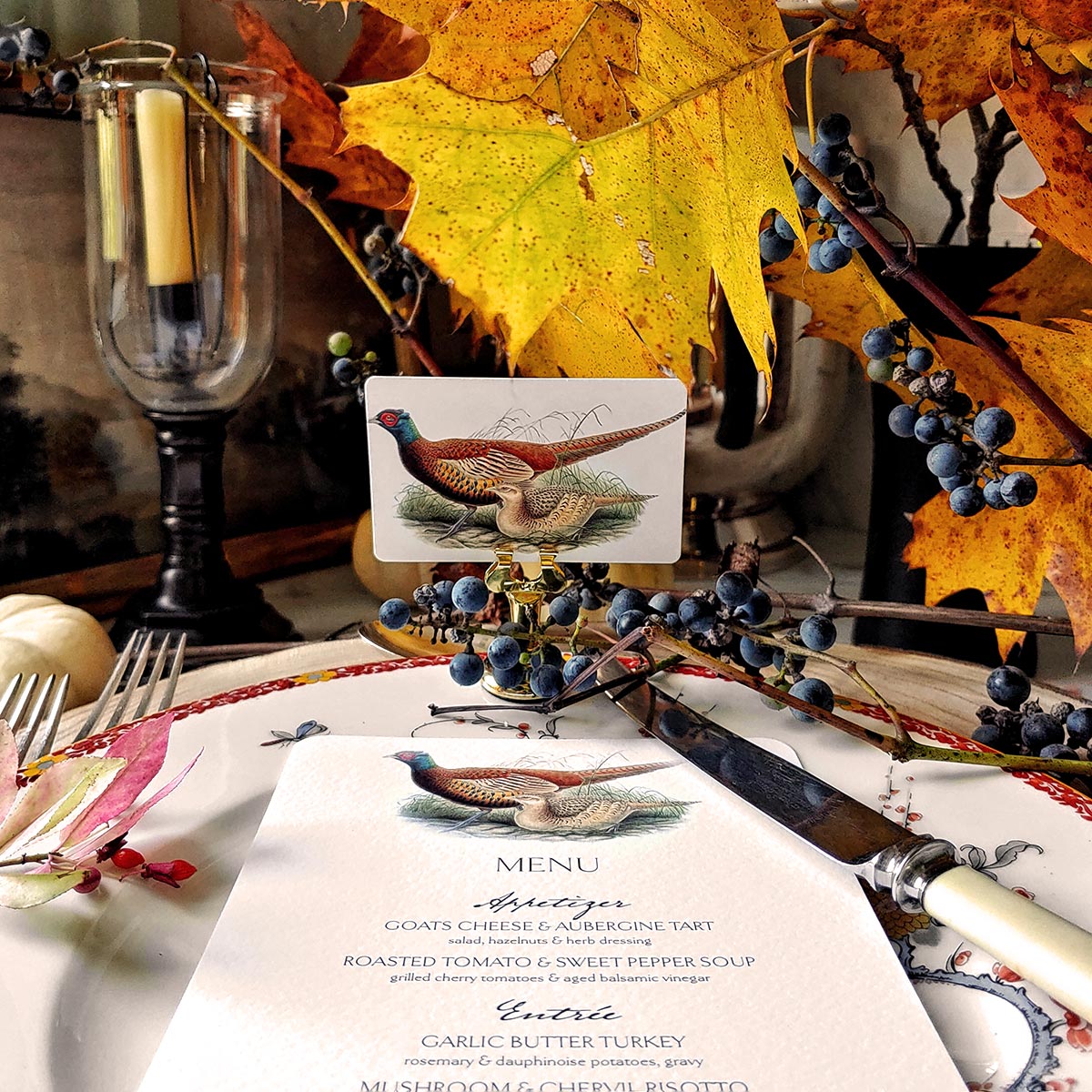Pheasantry - Place Cards - Upright
