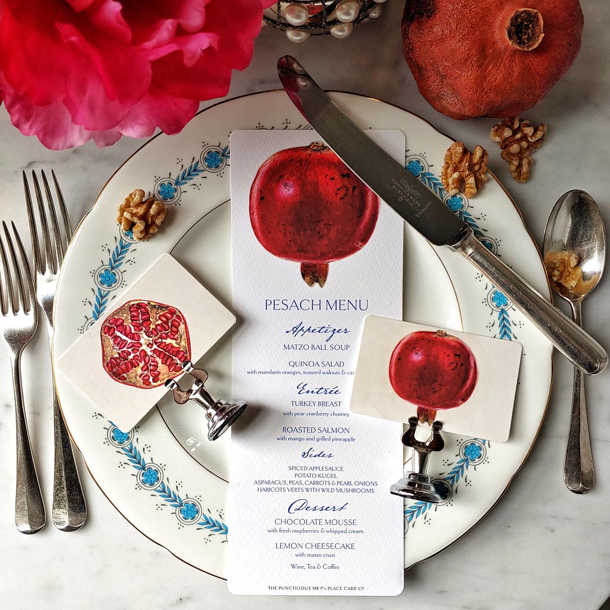 Pomegranate - Place Cards - Upright