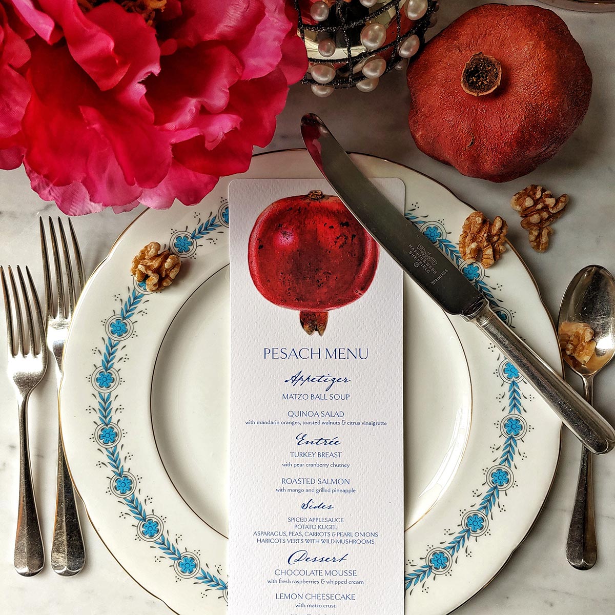 Pomegranate - Menu Cards- s/4