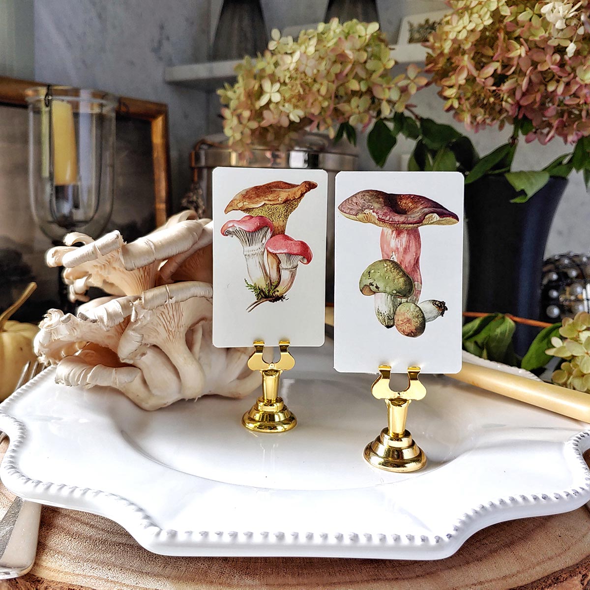 Russula Mushroom - Place Cards- Upright