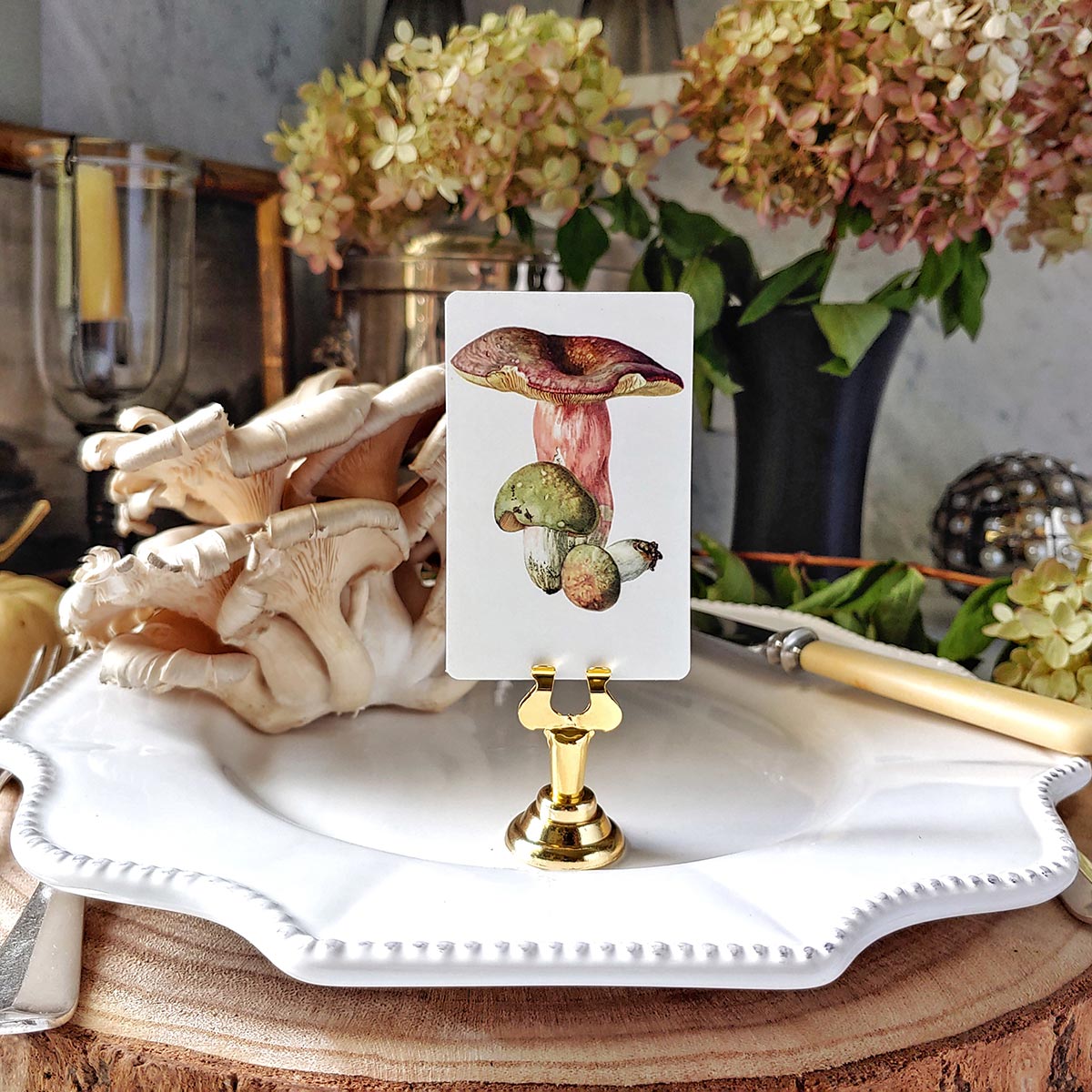 Russula Mushroom - Place Cards- Upright