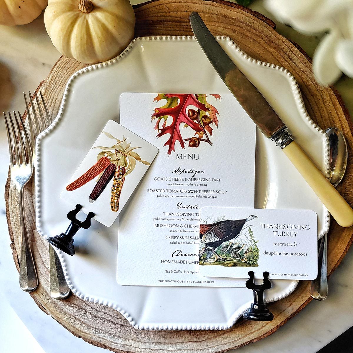 Autumn Tableau - Place Cards - Upright