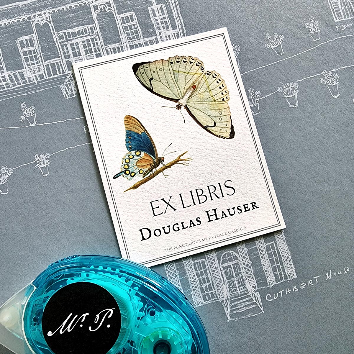 Blue Butterflies - Bookplate