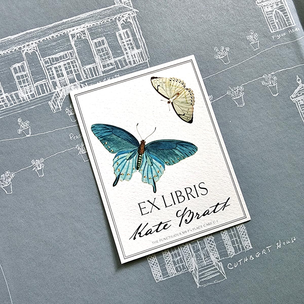 Blue Butterflies - Bookplate