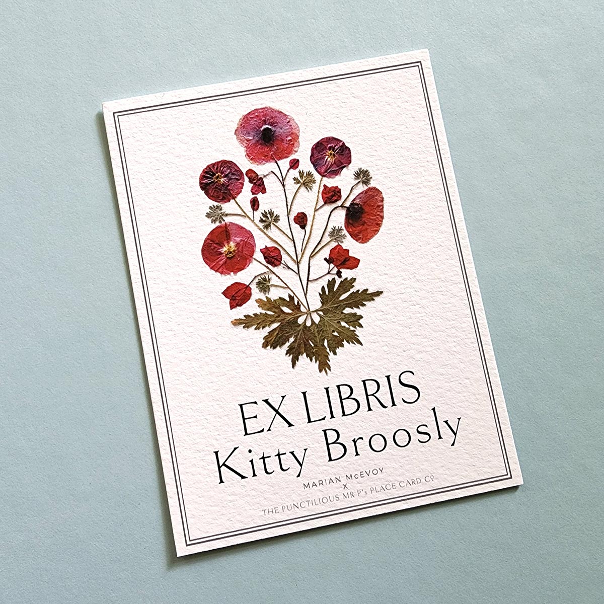 Marian McEvoy: Pressed Poppies - Bookplate