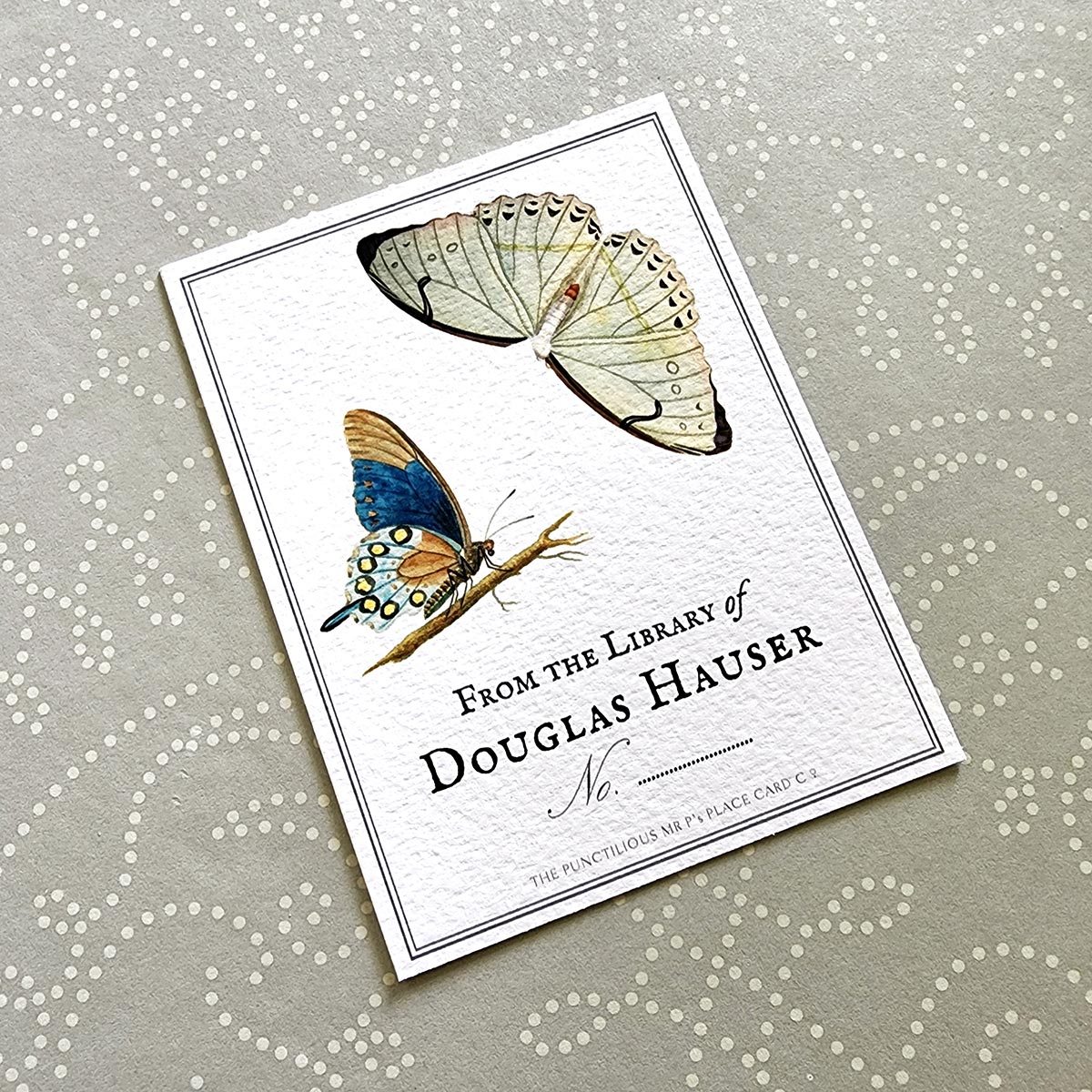 Blue Butterflies - Bookplate