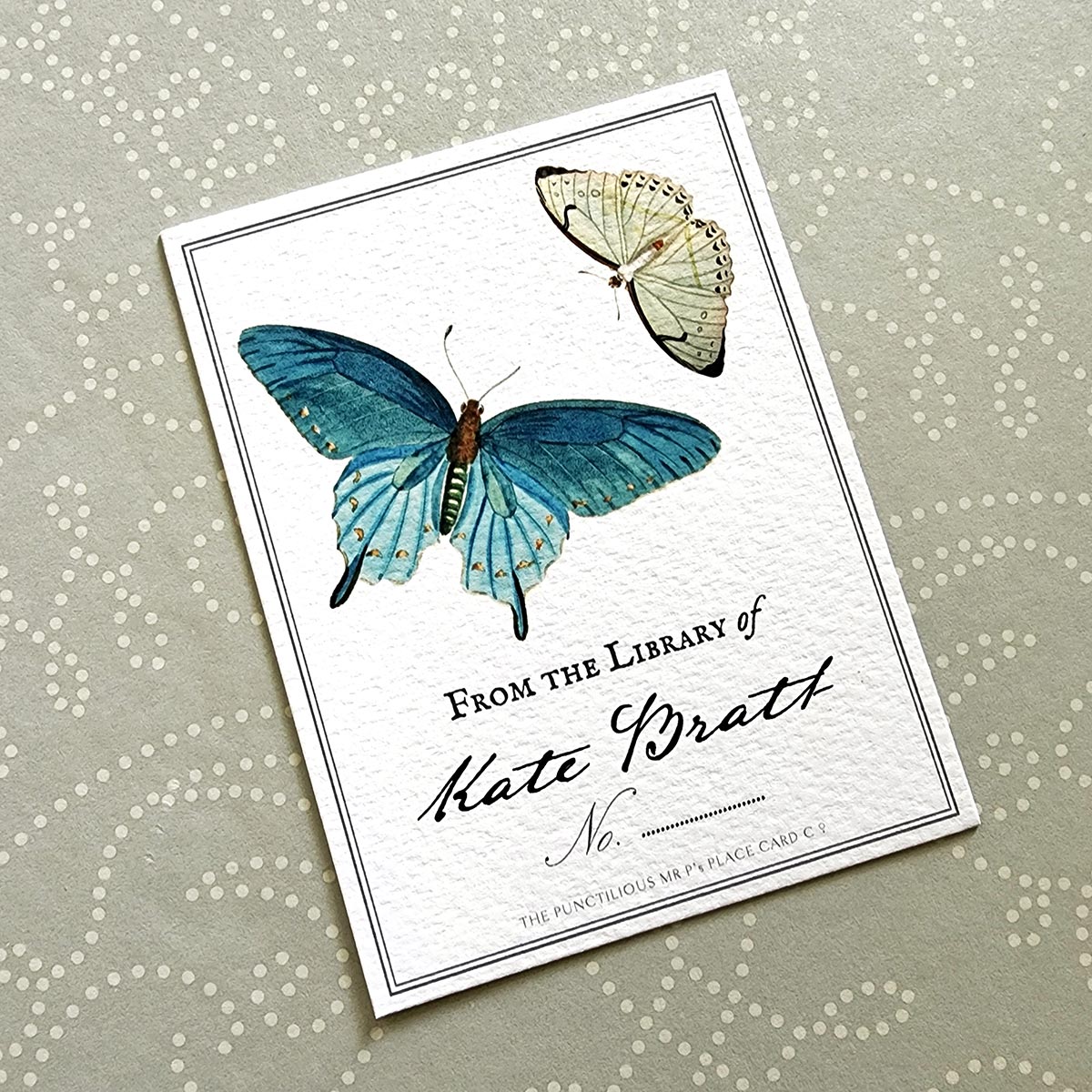 Blue Butterflies - Bookplate