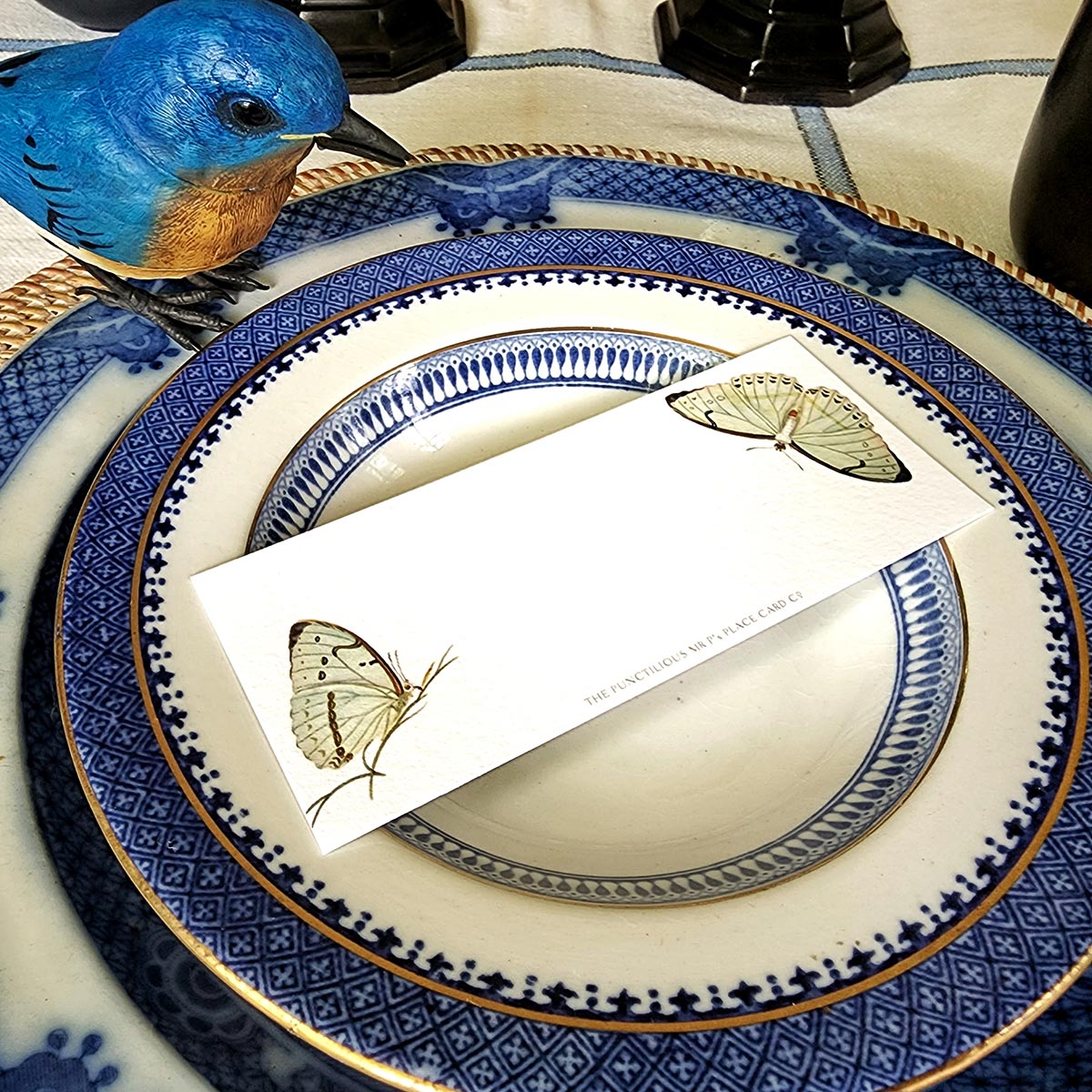 Blue Butterflies - Place Cards - Laydown