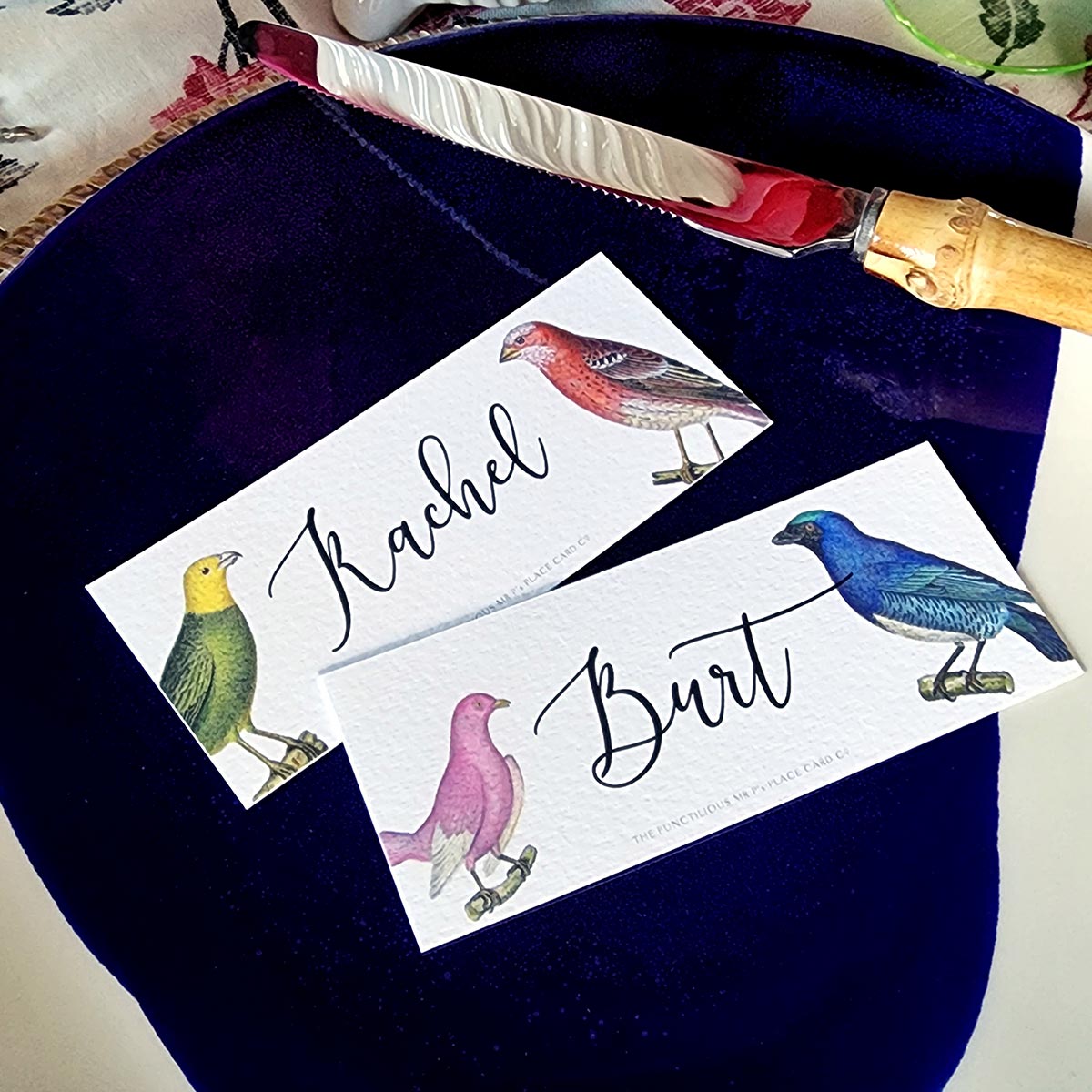 Chromatic Cuckoo - Place Cards- Laydown