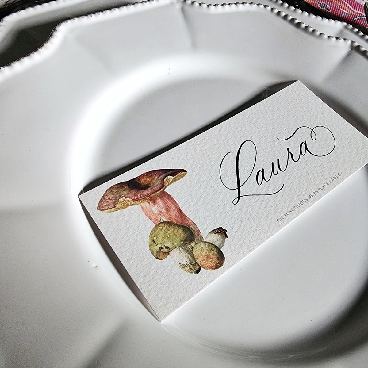 Russula Mushrooms - Place Cards - Laydown