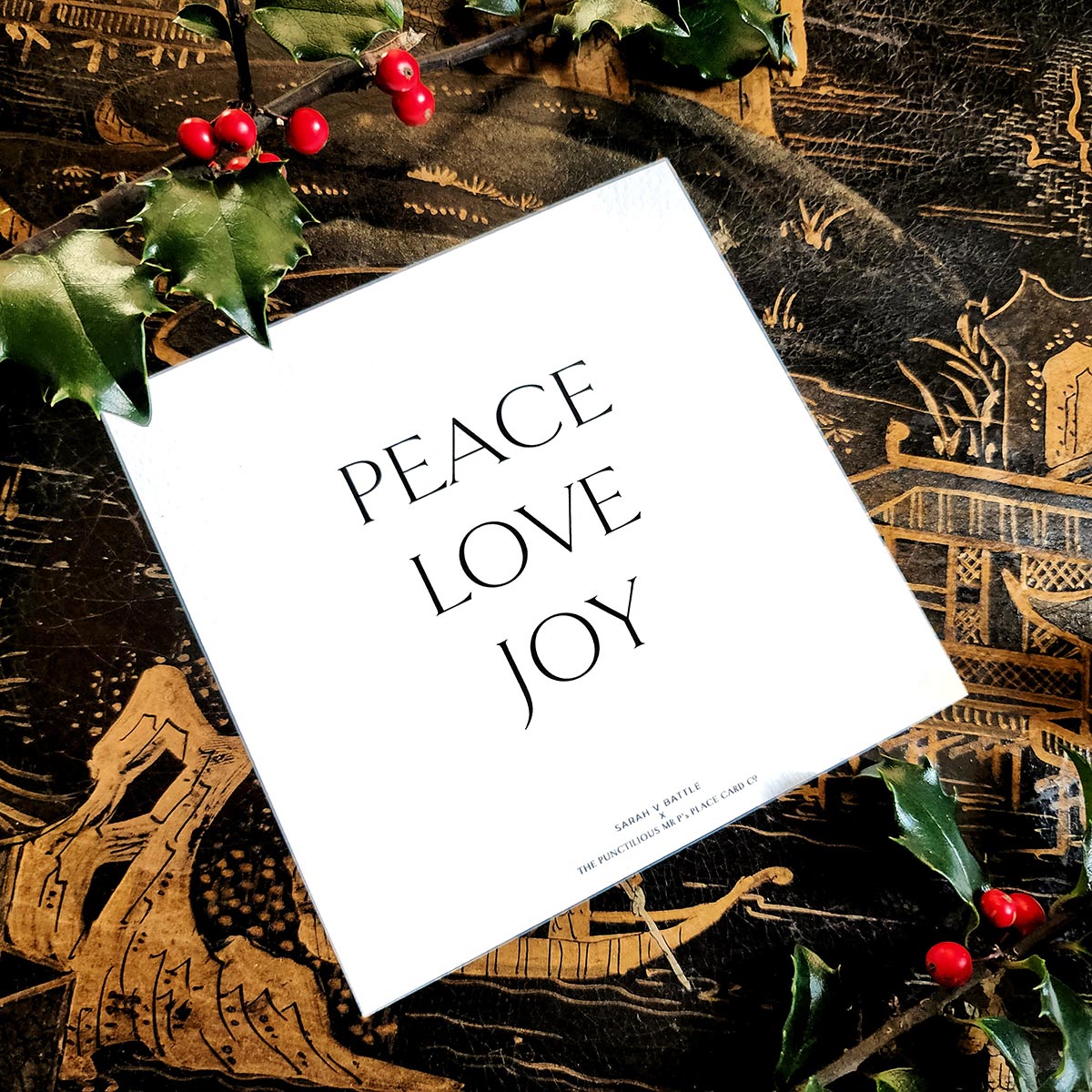Sarah V Battle: 'ChristmasShire' Holiday Note Card Set