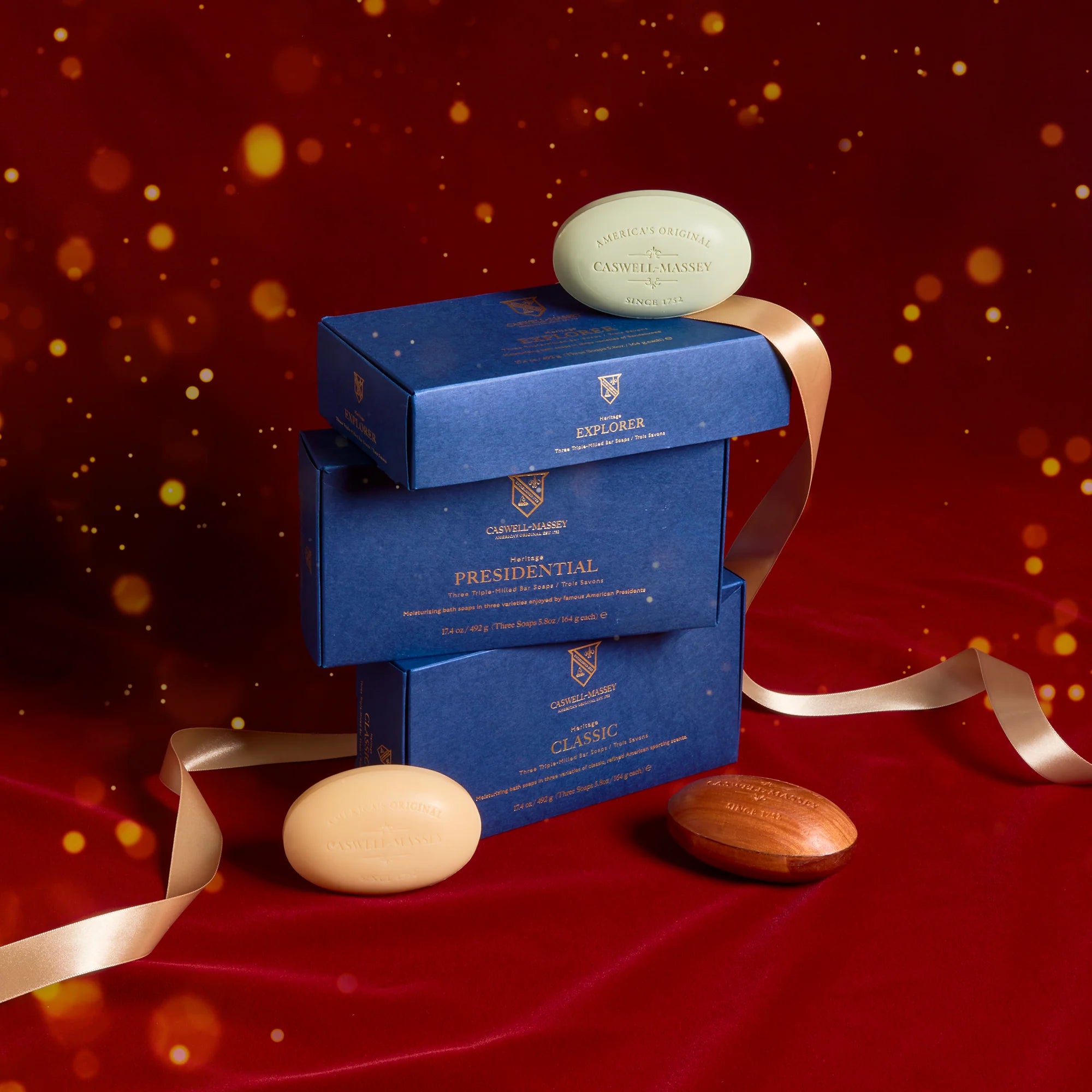 Caswell-Massey Almond Bar Soap shown in woman's hand