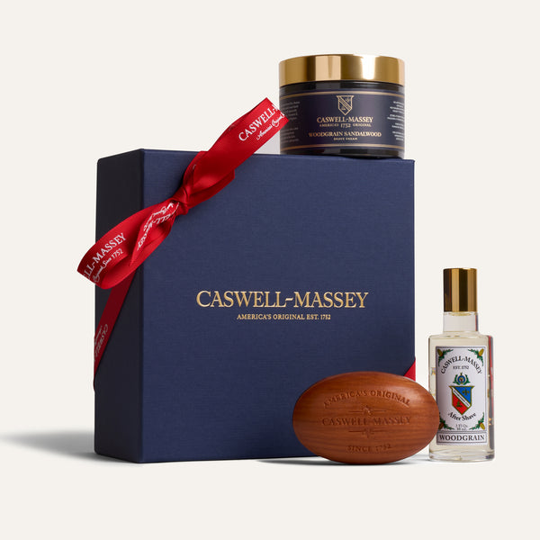 Woodgrain Sandalwood Shave Set | Men's Grooming Gift | Caswell-Massey