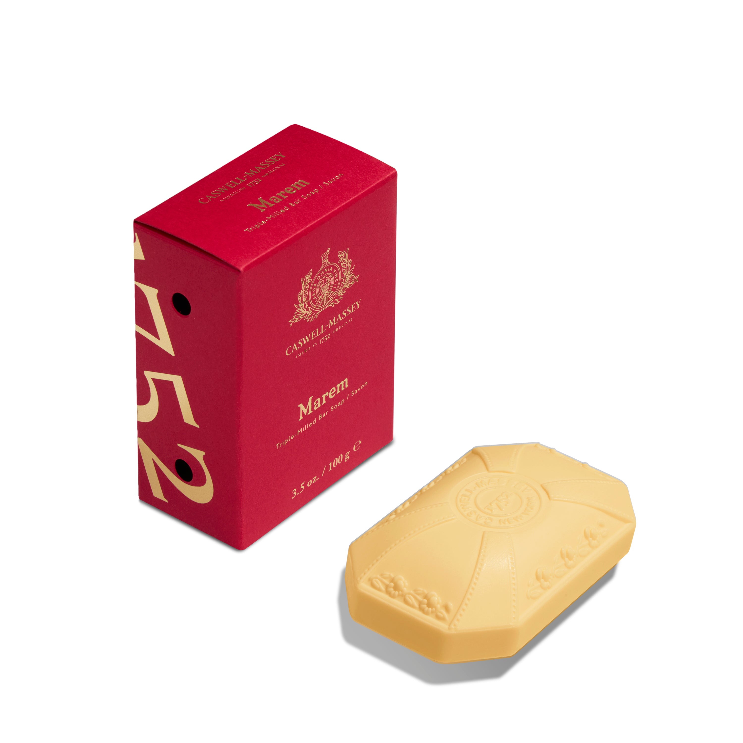 MAREM single soap packshot soap with red carton