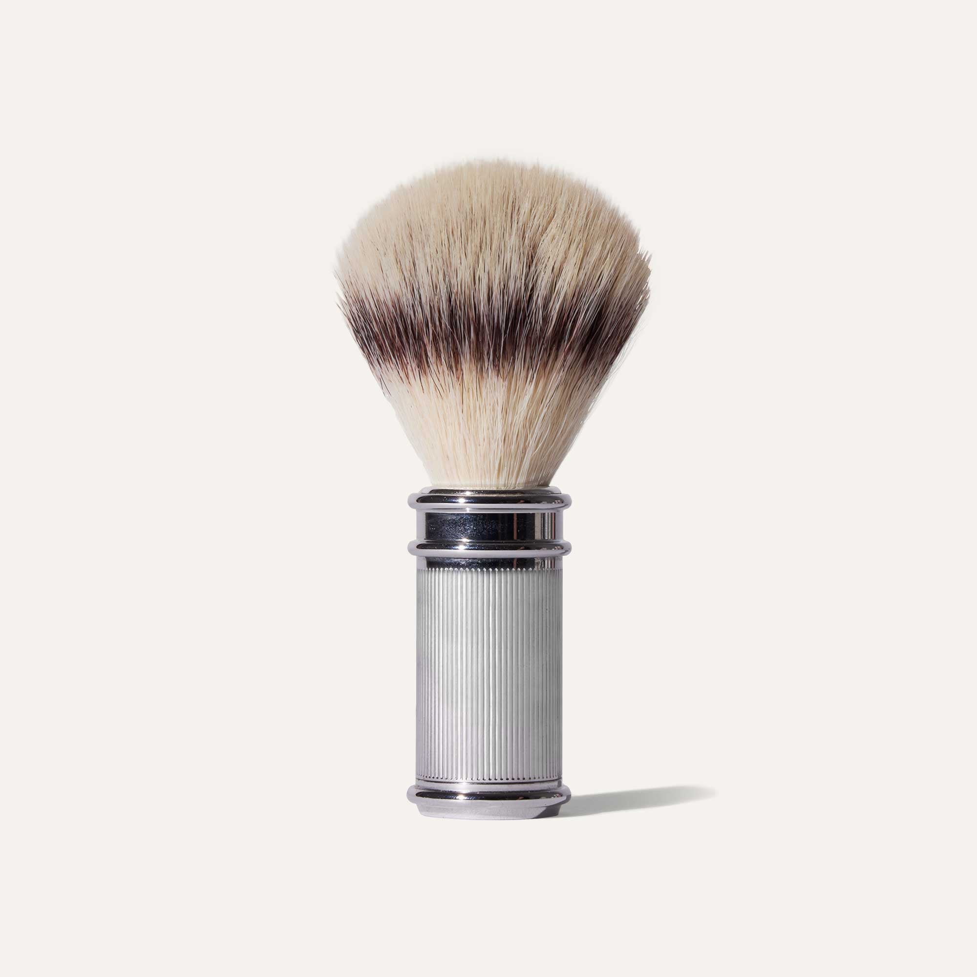 Ribbed Chrome Shave Brush Mens Hard Goods Caswell-Massey®   