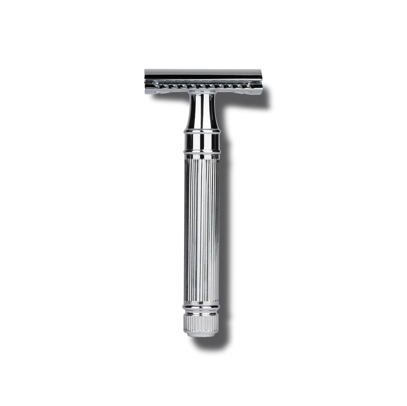 Ribbed Chrome Double-Edged Razor | Men's Shaving | Caswell-Massey®