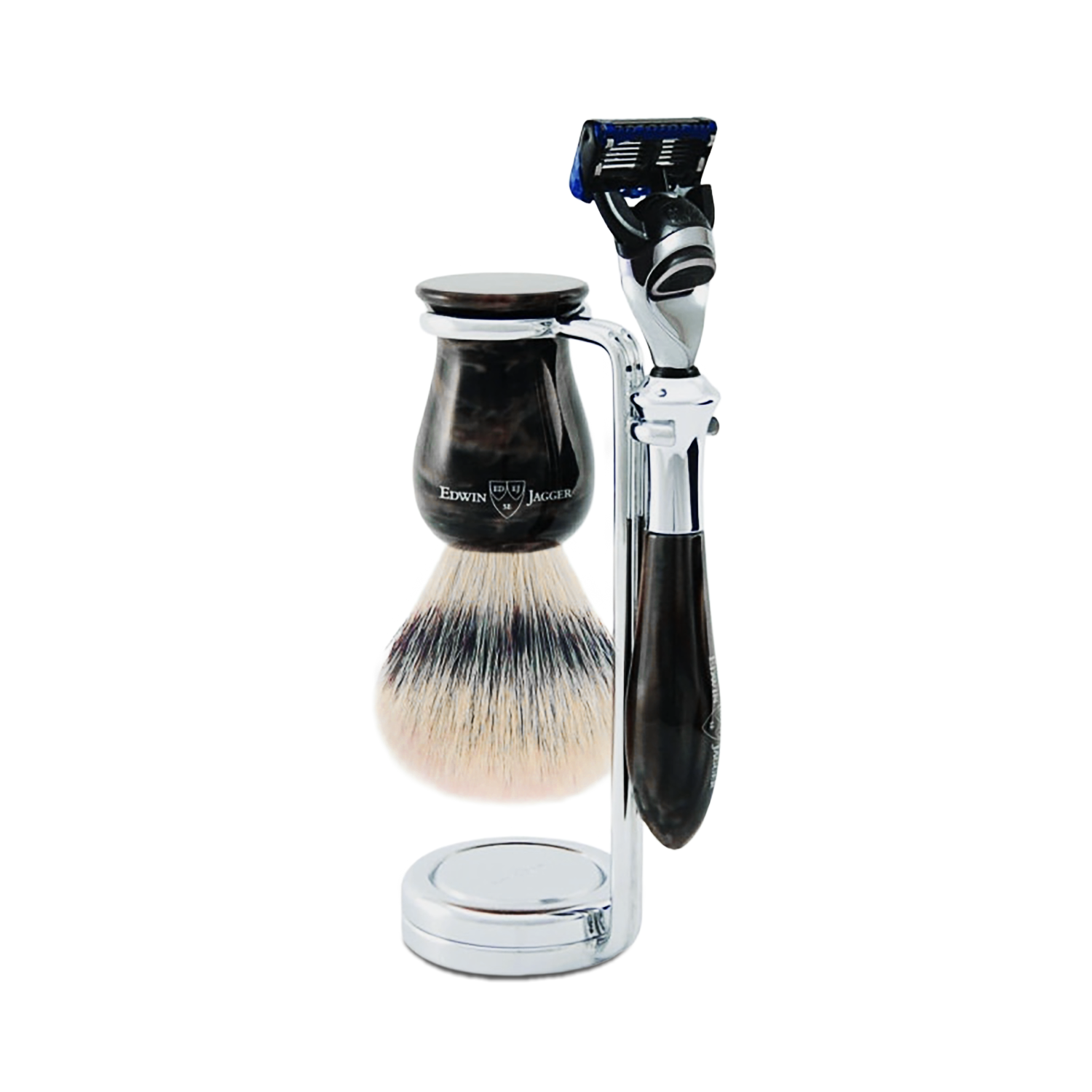 Edwin Jagger Plaza Black Marble 3-Piece Shave Set, Gillette Fusion ProGlide Razor