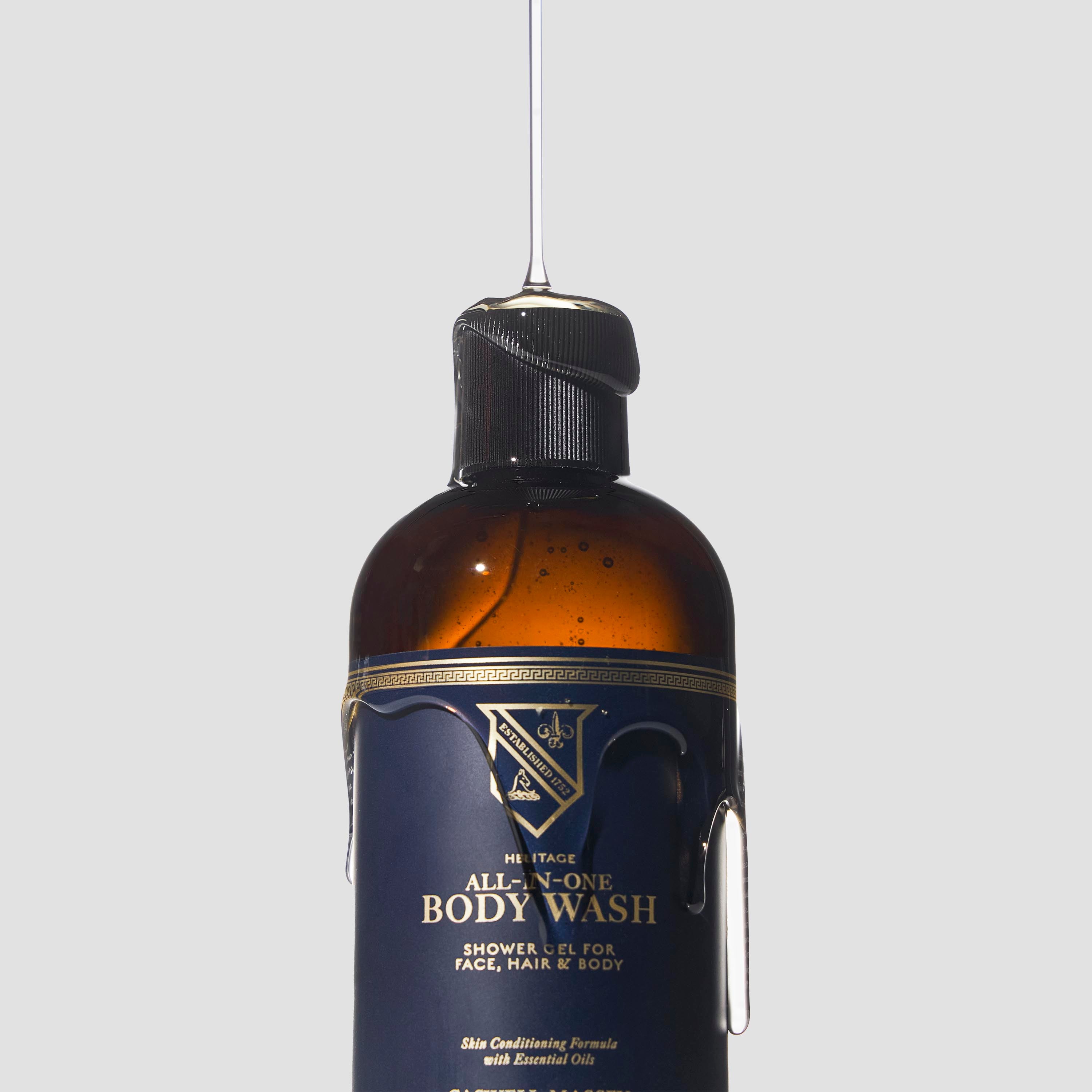 Caswell-Massey Heritage All-in-One Body Wash, Shampoo, Beard Wash, Face Wash and More, 24oz