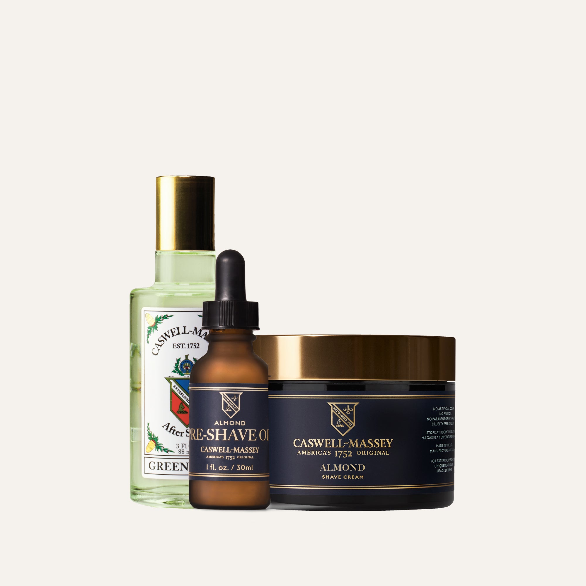 Shave Bundle: Moisturizing Oil + Shave Cream + Aftershave Bundle Caswell-Massey®