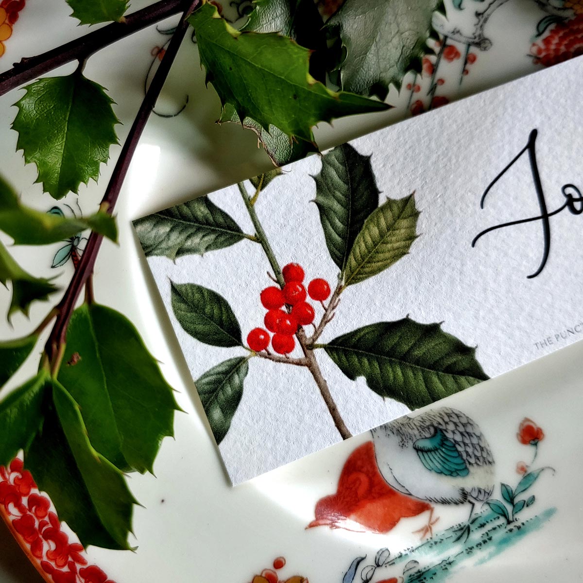 Holly - Place Cards - Laydown